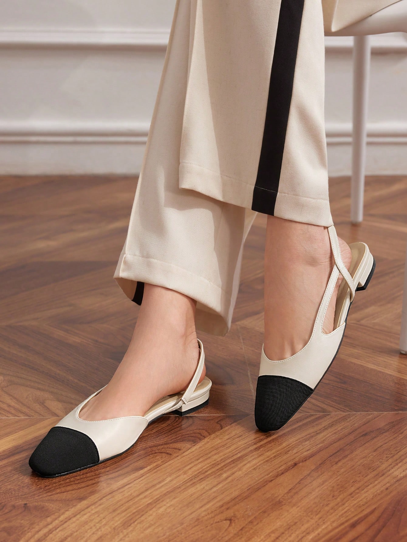 In Beige Women Flats