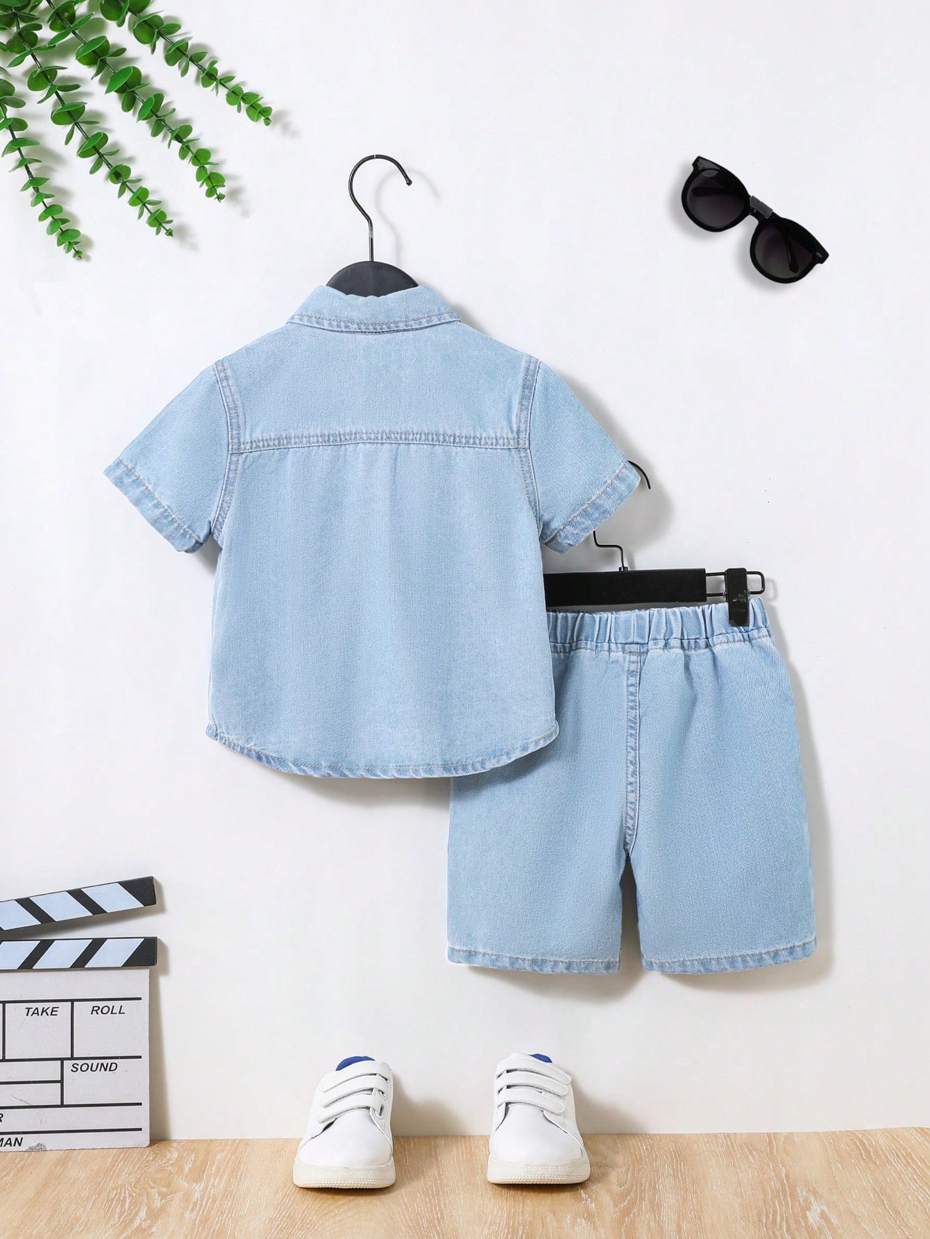 Young Boys Denim Two-piece Outfits