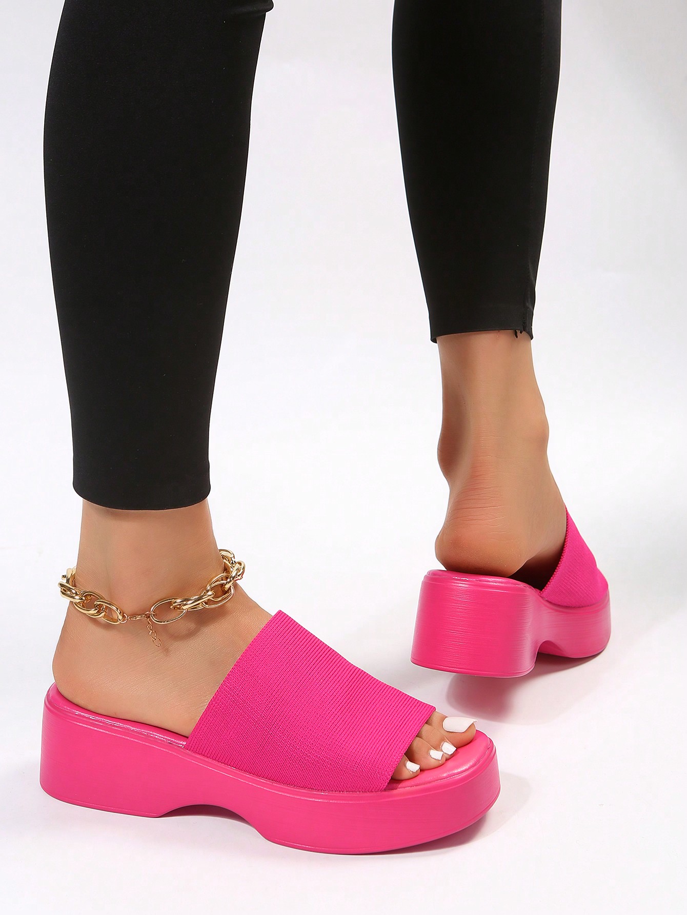 In Hot Pink Women Platforms & Wedge Sandals