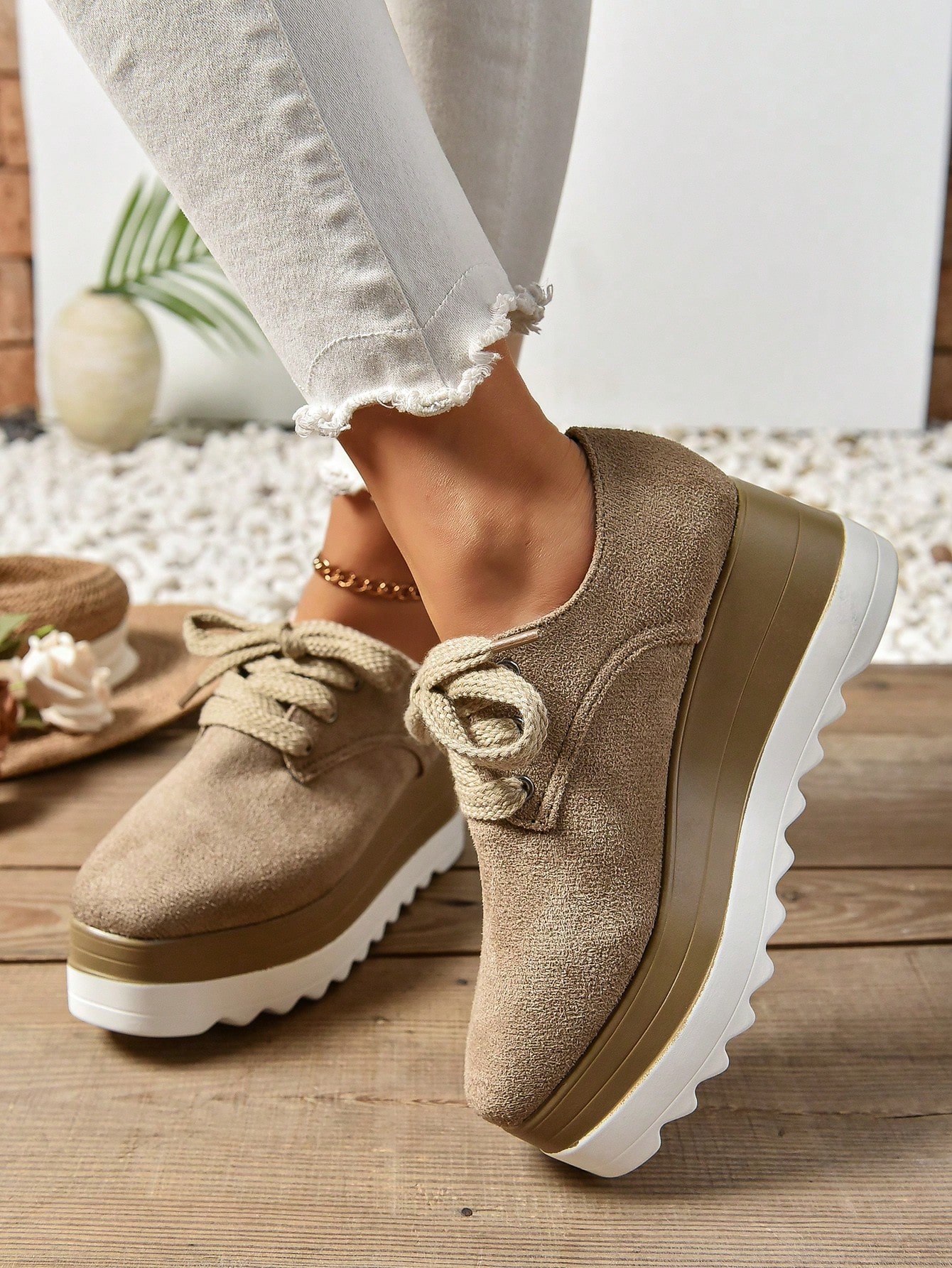 In Khaki Women Wedges & Flatform