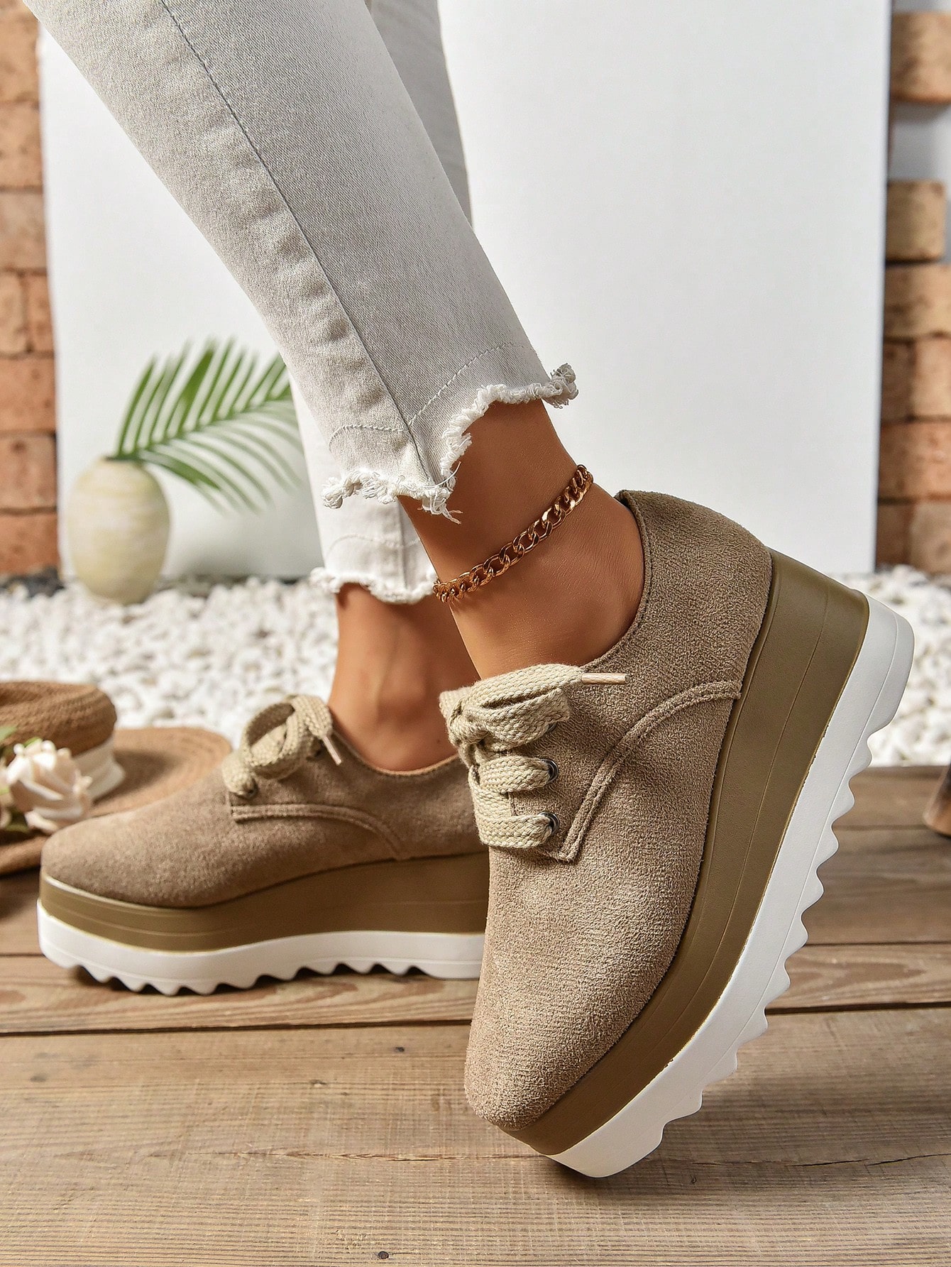 In Khaki Women Wedges & Flatform