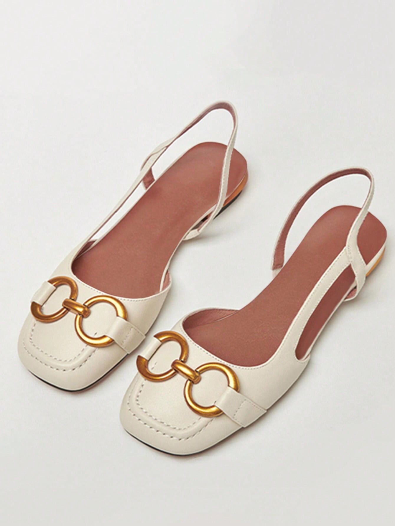 In Beige Women Flats