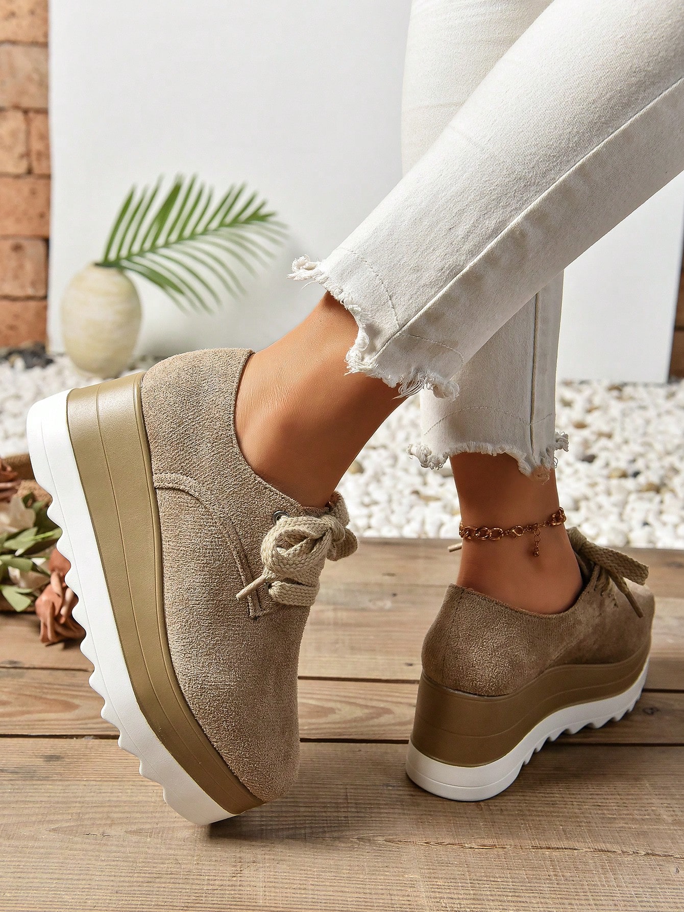 In Khaki Women Wedges & Flatform