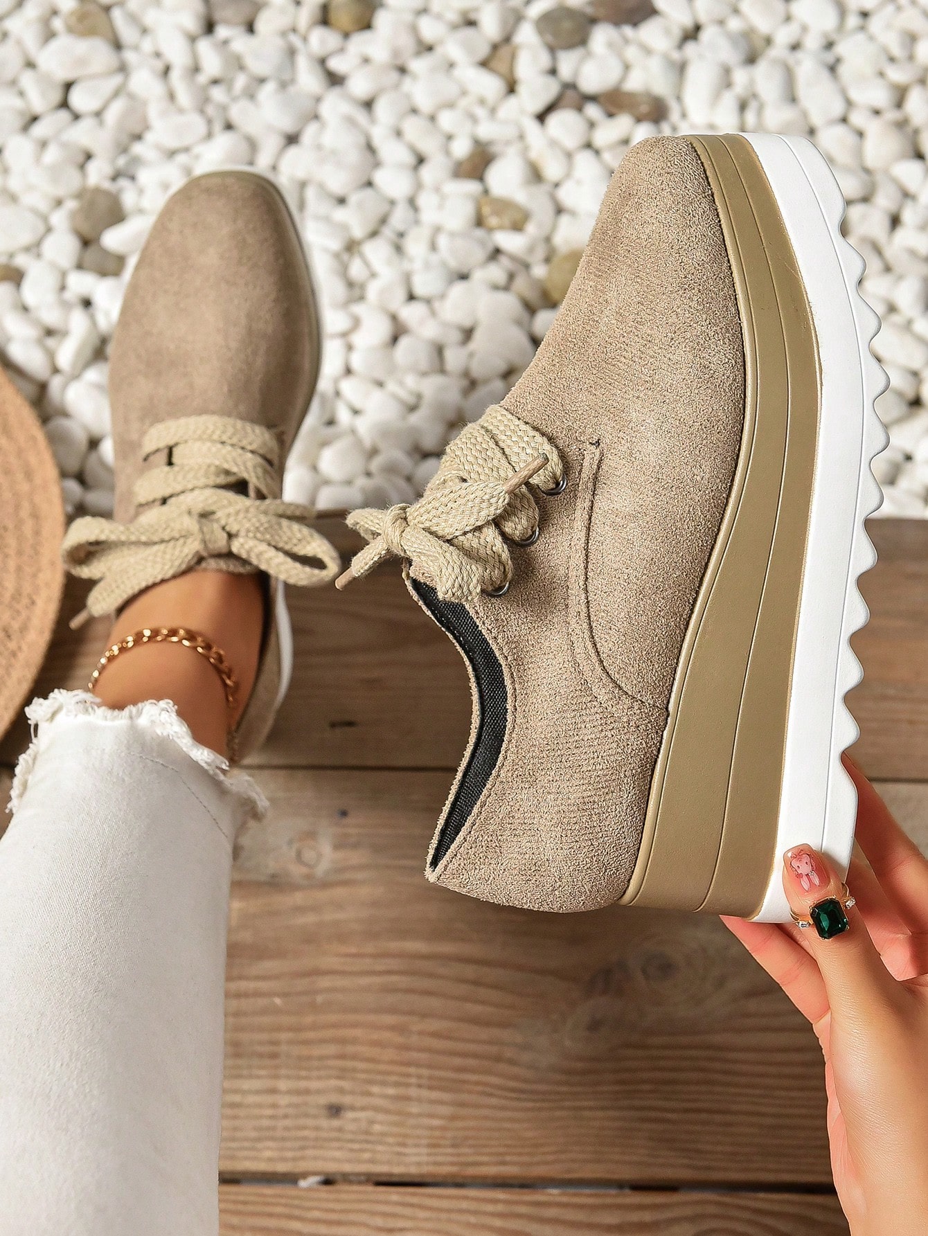 In Khaki Women Wedges & Flatform