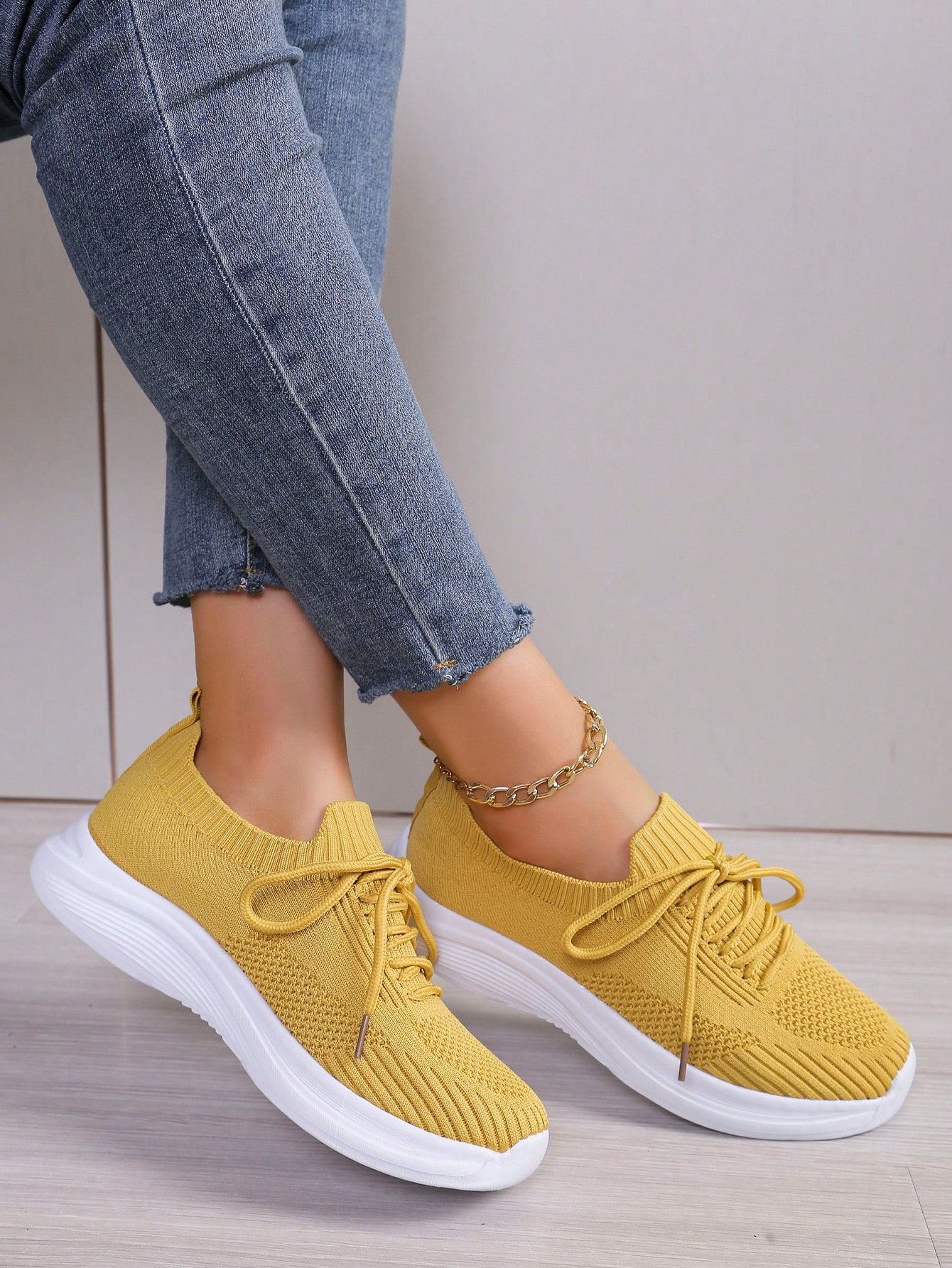 In Mustard Yellow Women Shoes