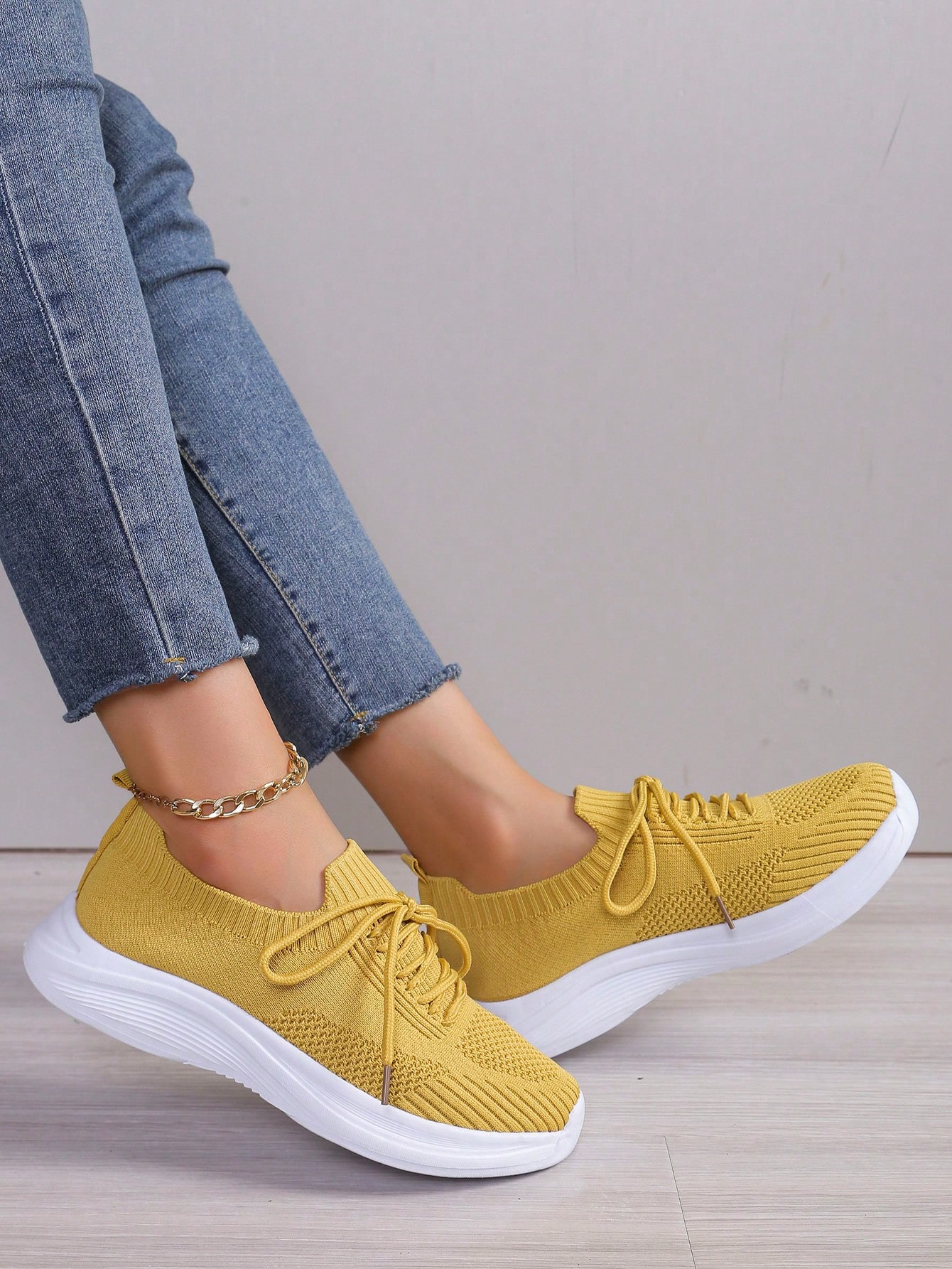 In Mustard Yellow Women Shoes