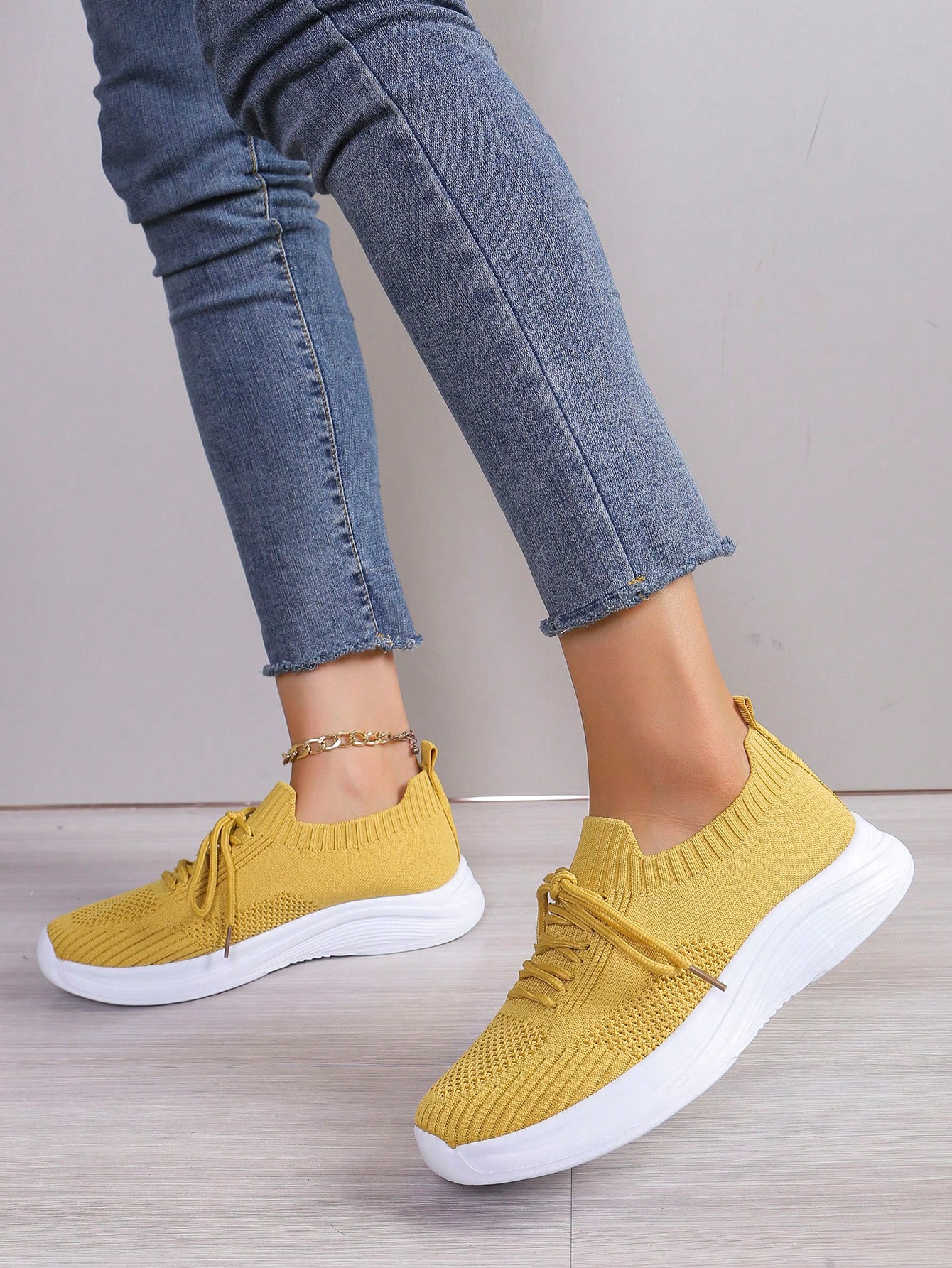 In Mustard Yellow Women Shoes