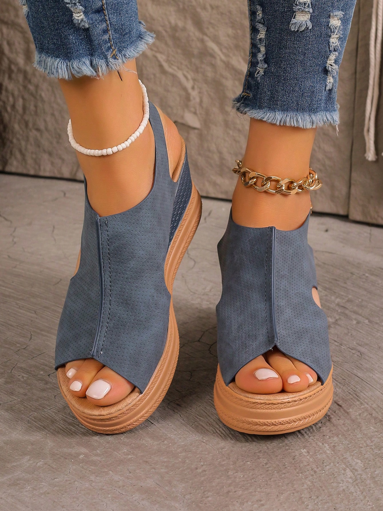 In Blue Women Platforms & Wedge Sandals