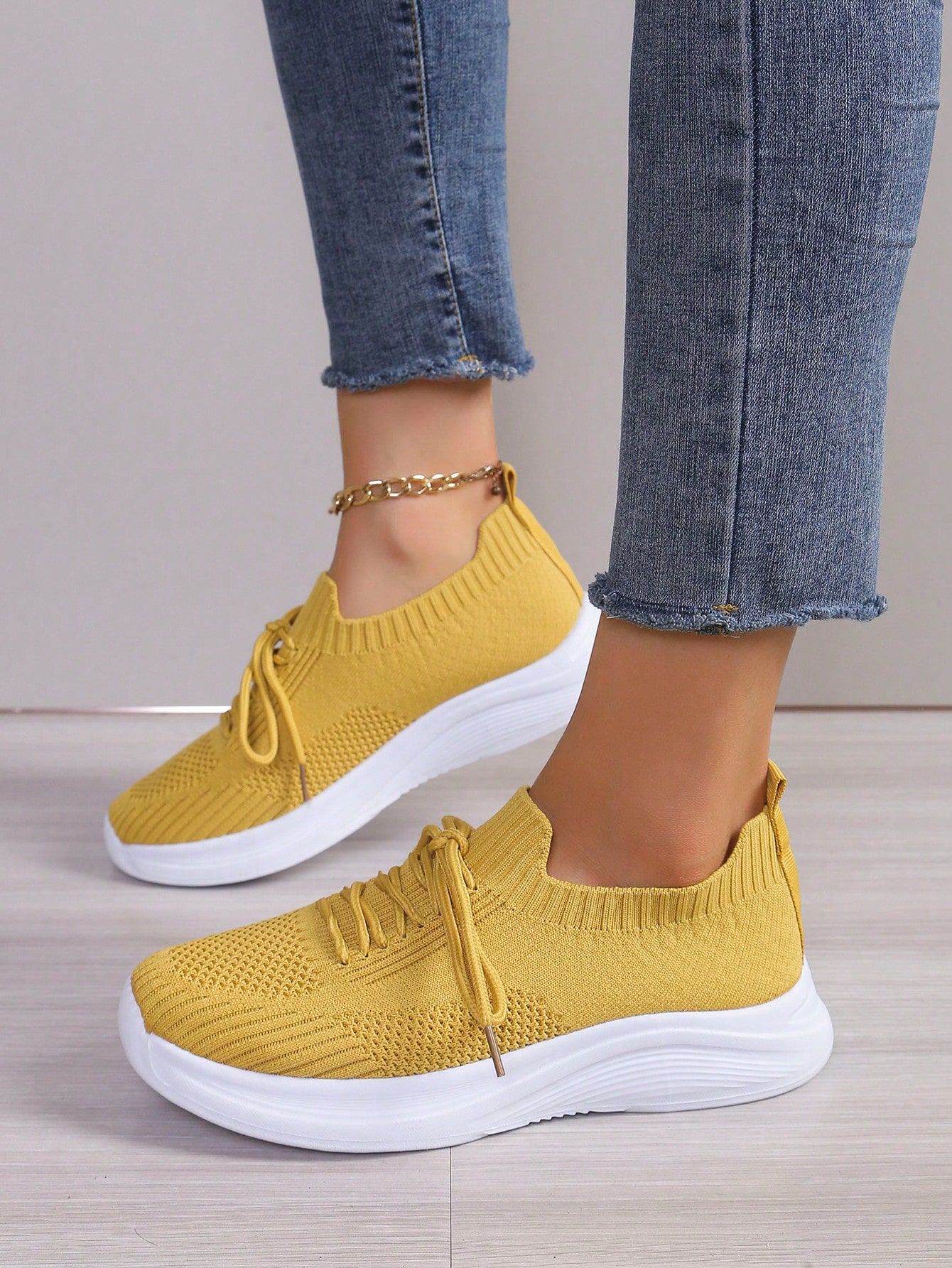 In Mustard Yellow Women Shoes