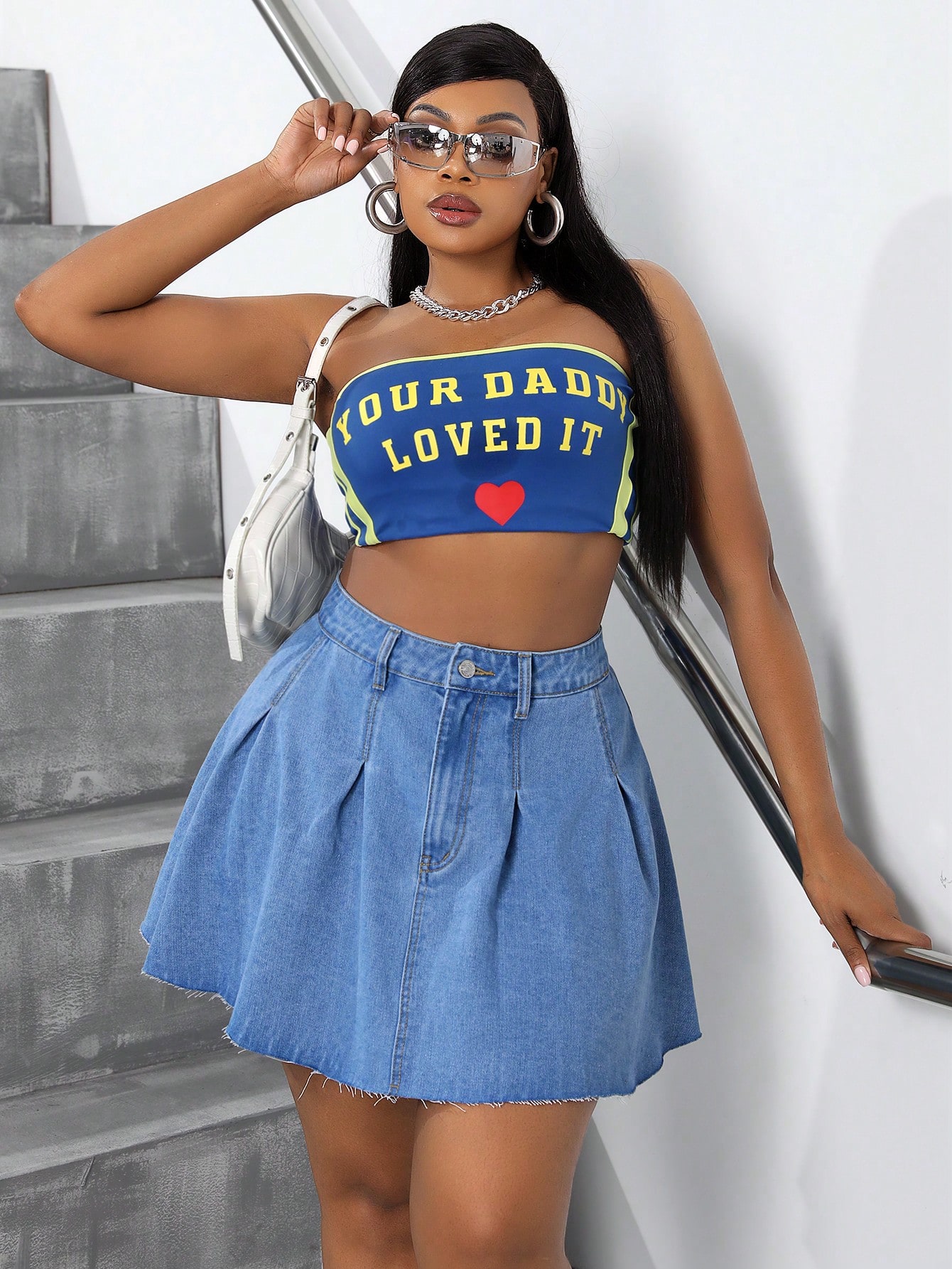 Plus Size Denim Skirts