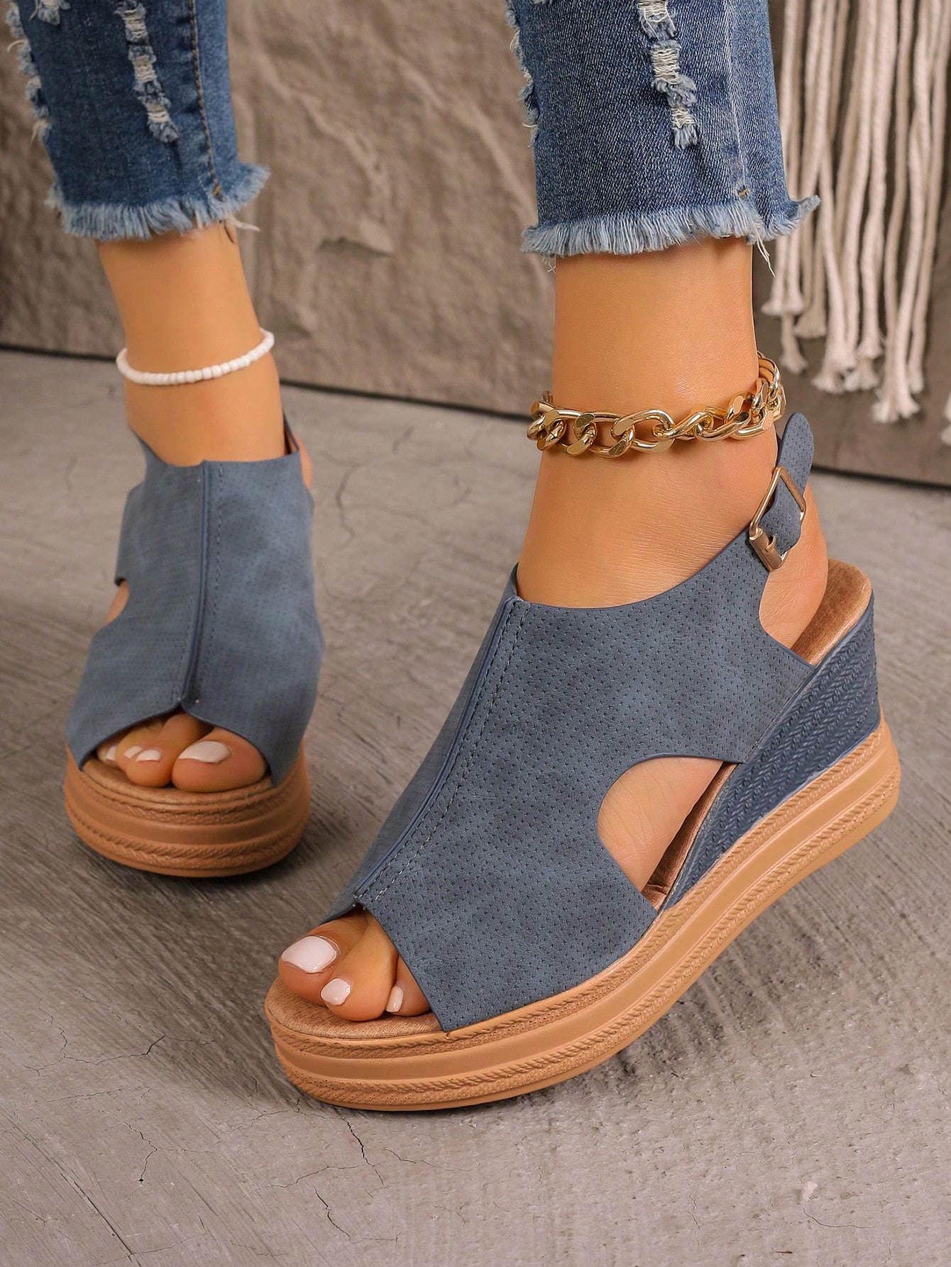 In Blue Women Platforms & Wedge Sandals