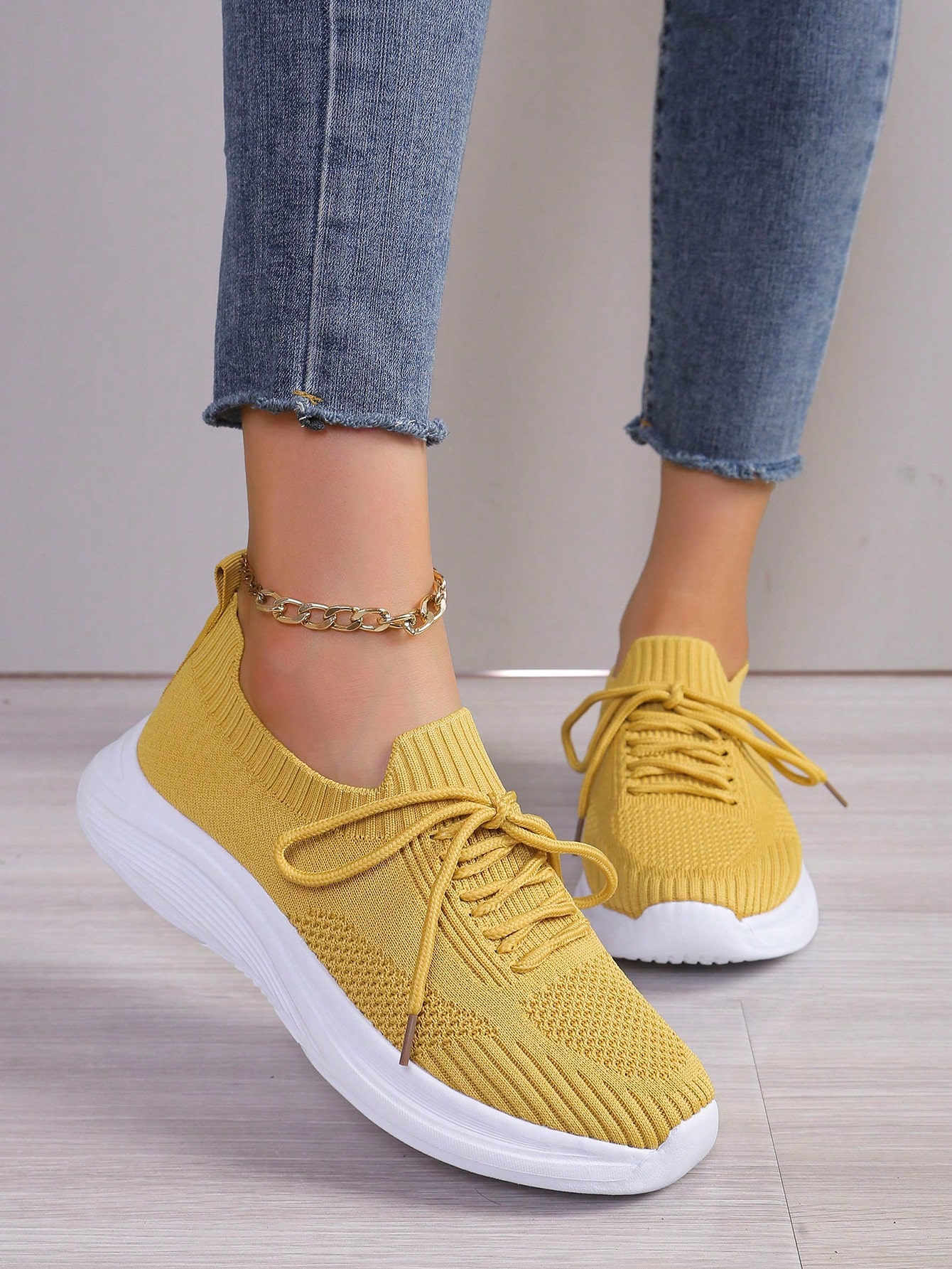 In Mustard Yellow Women Shoes