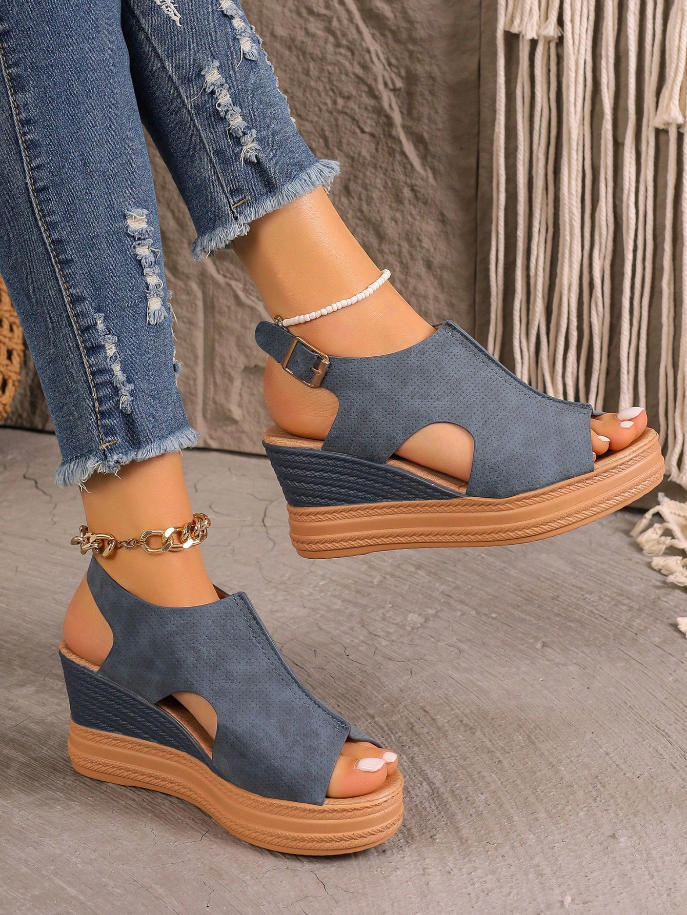 In Blue Women Platforms & Wedge Sandals