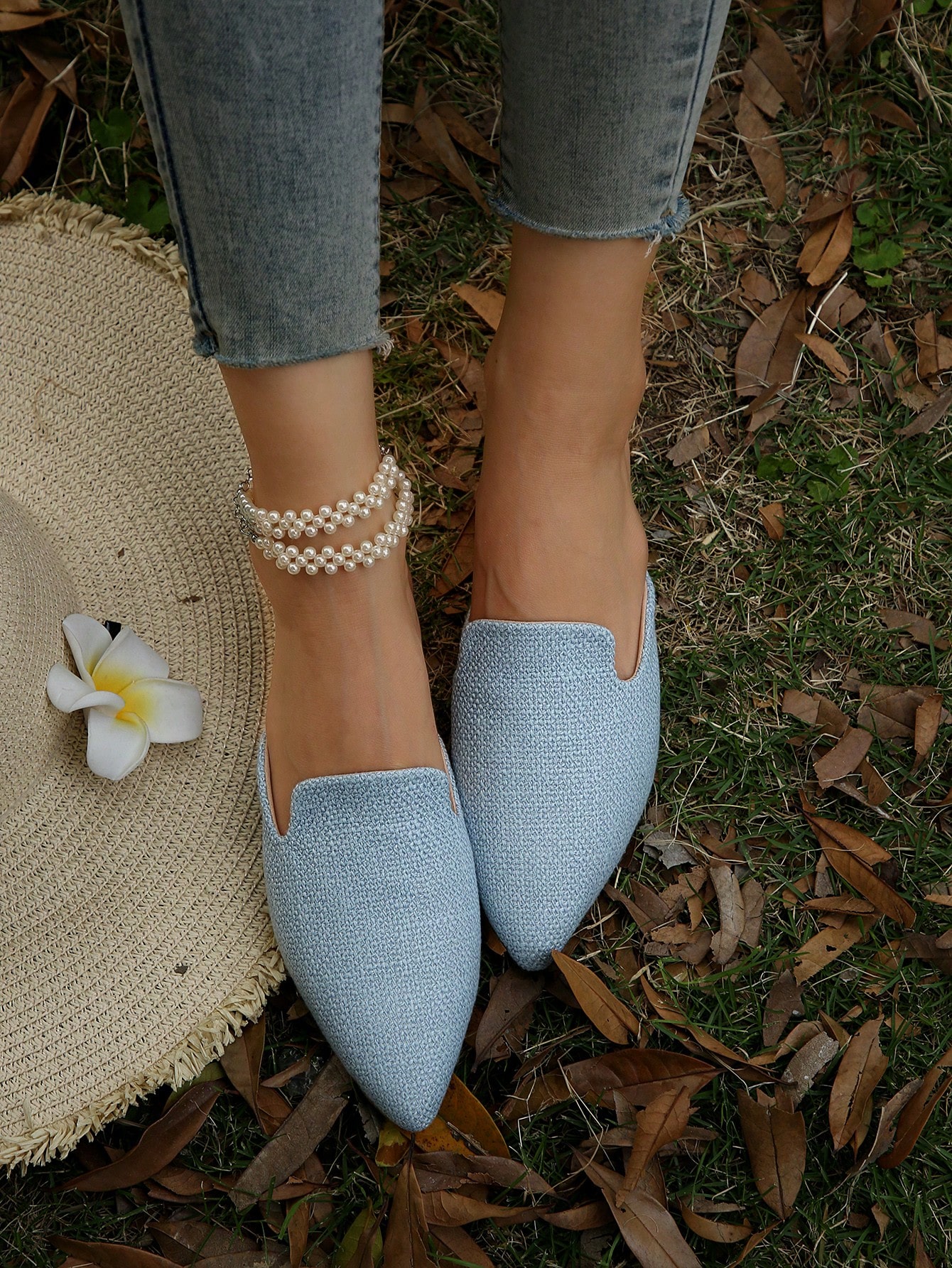 In Blue Women Flats