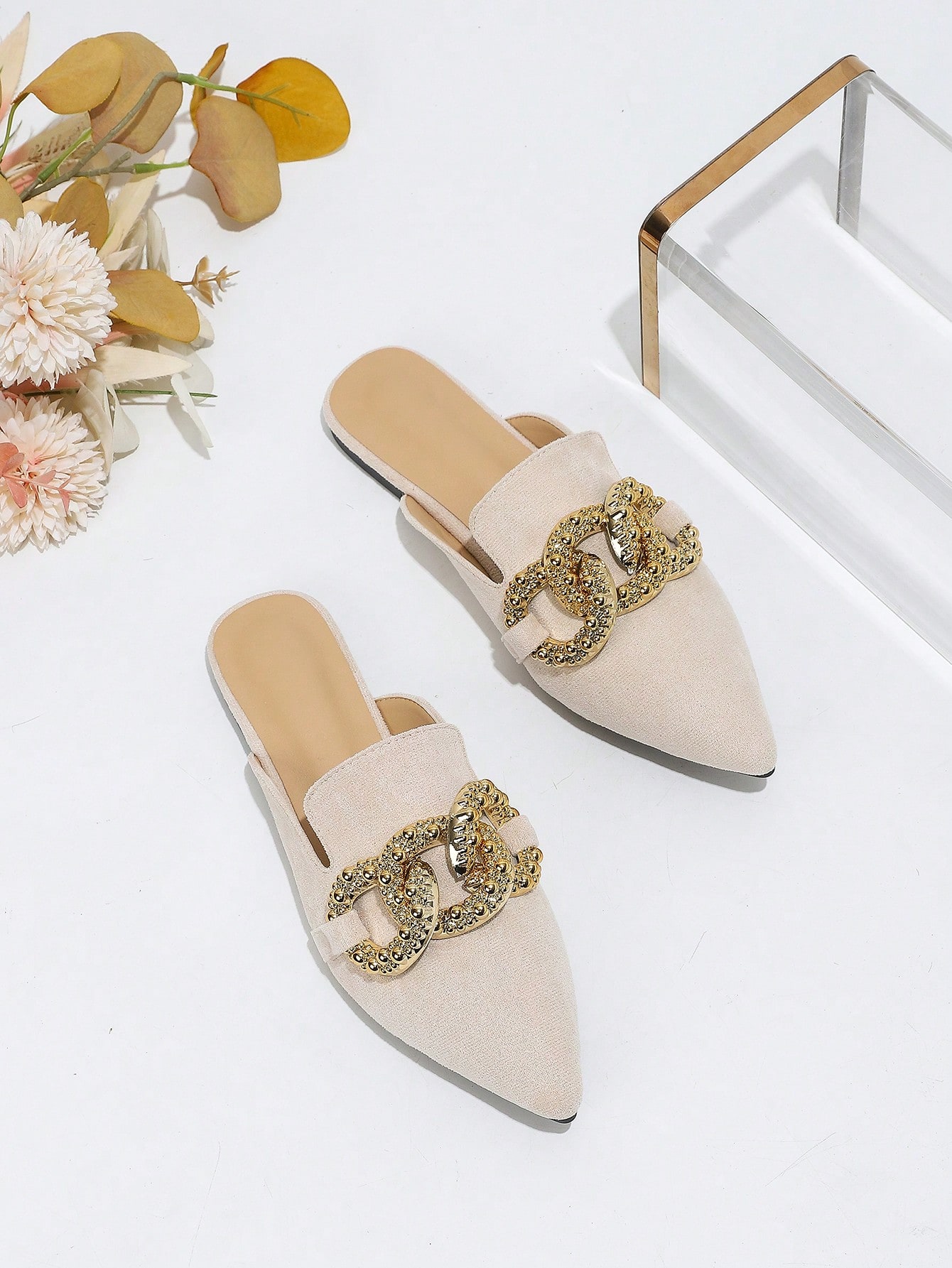 In Beige Women Flats