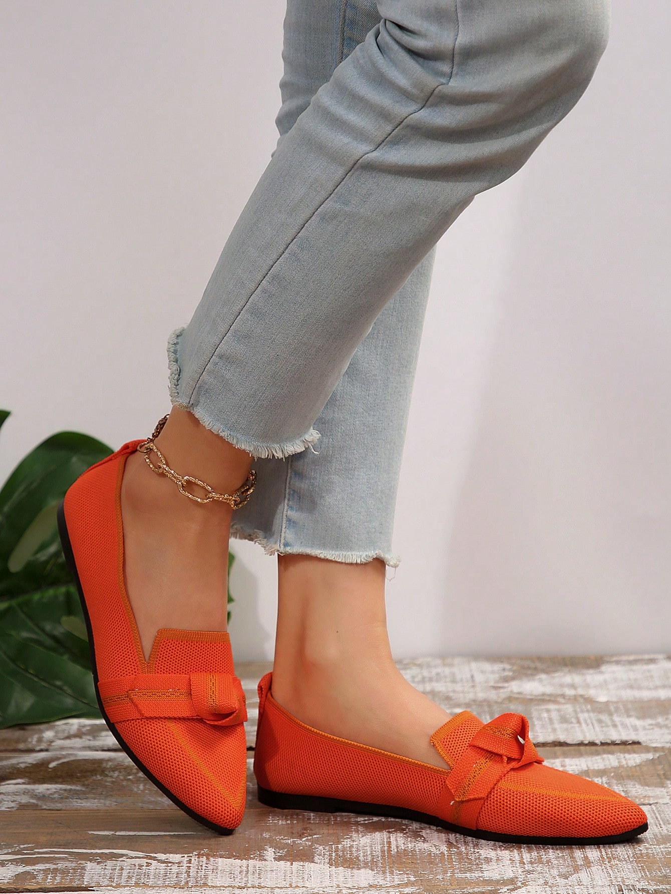 In Orange Women Flats