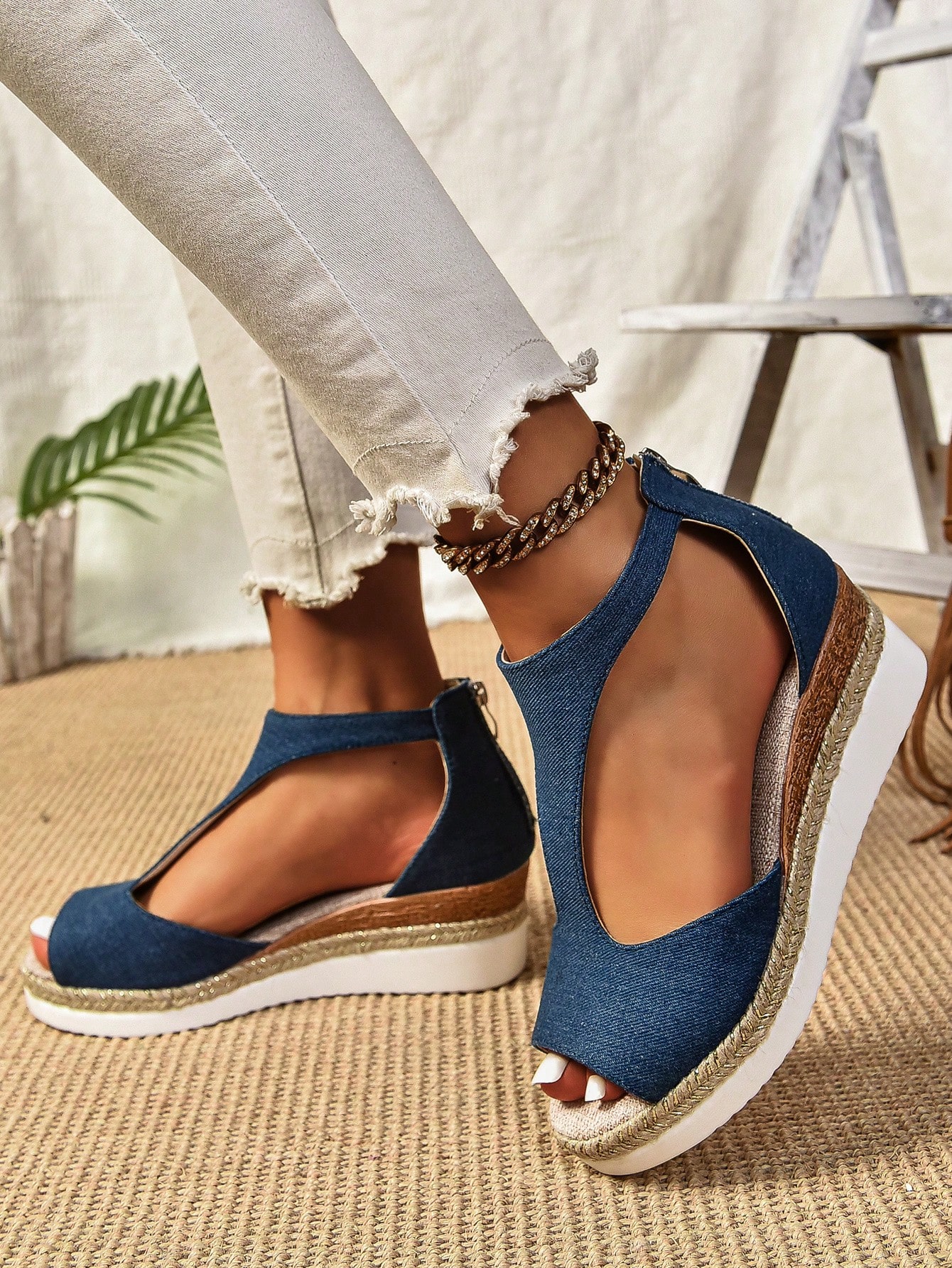 In Blue Women Platforms & Wedge Sandals