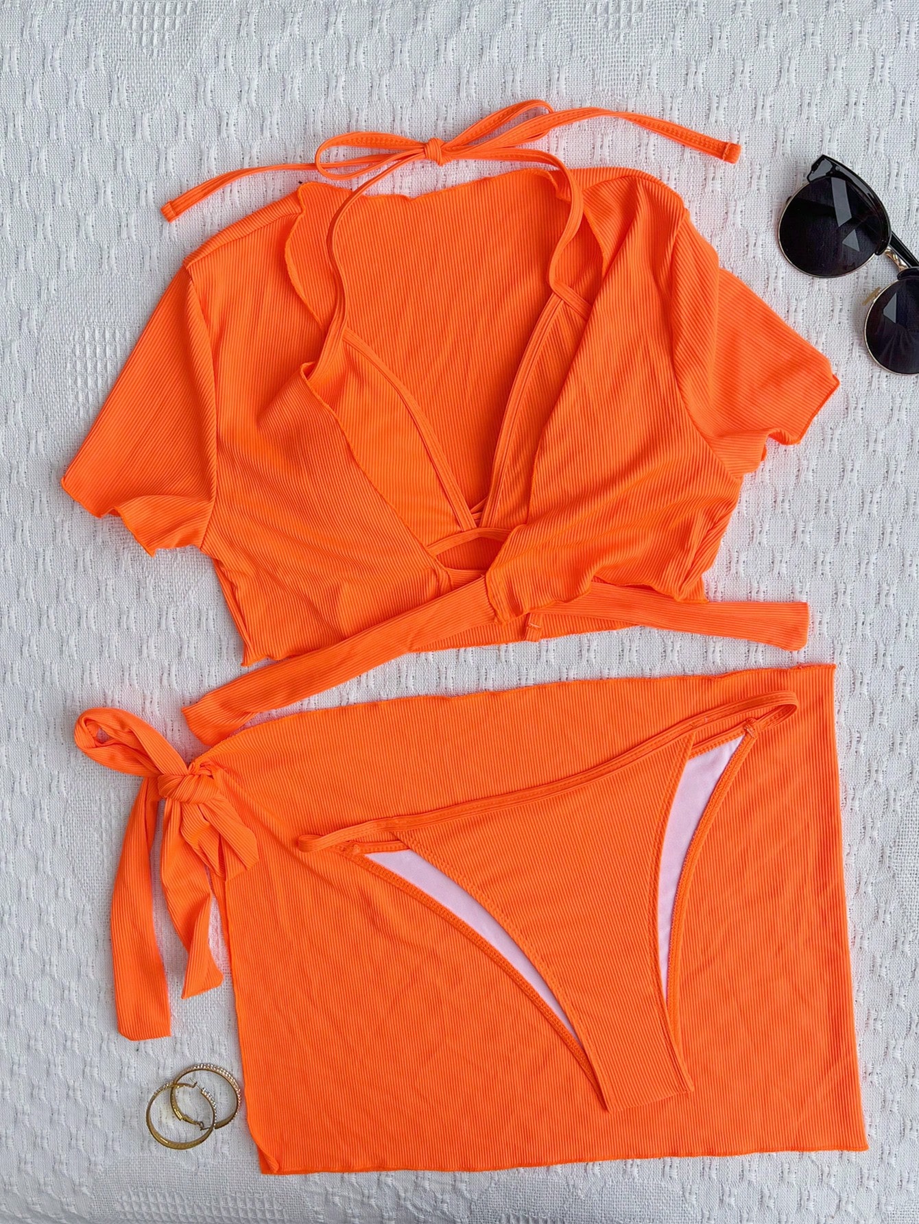 In Short Sleeve Women Bikini Sets