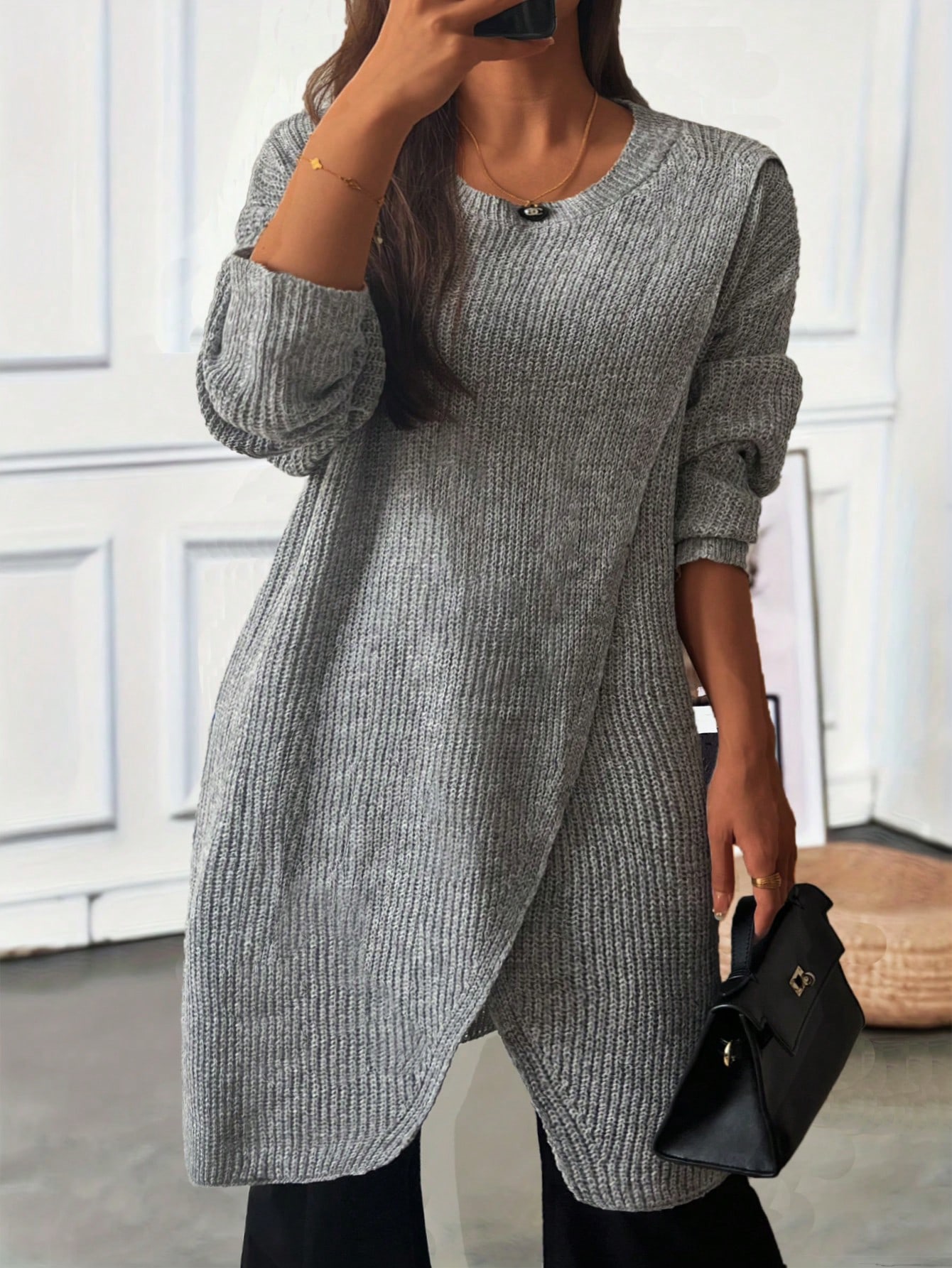 In Casual Plus Size Sweater Dresses