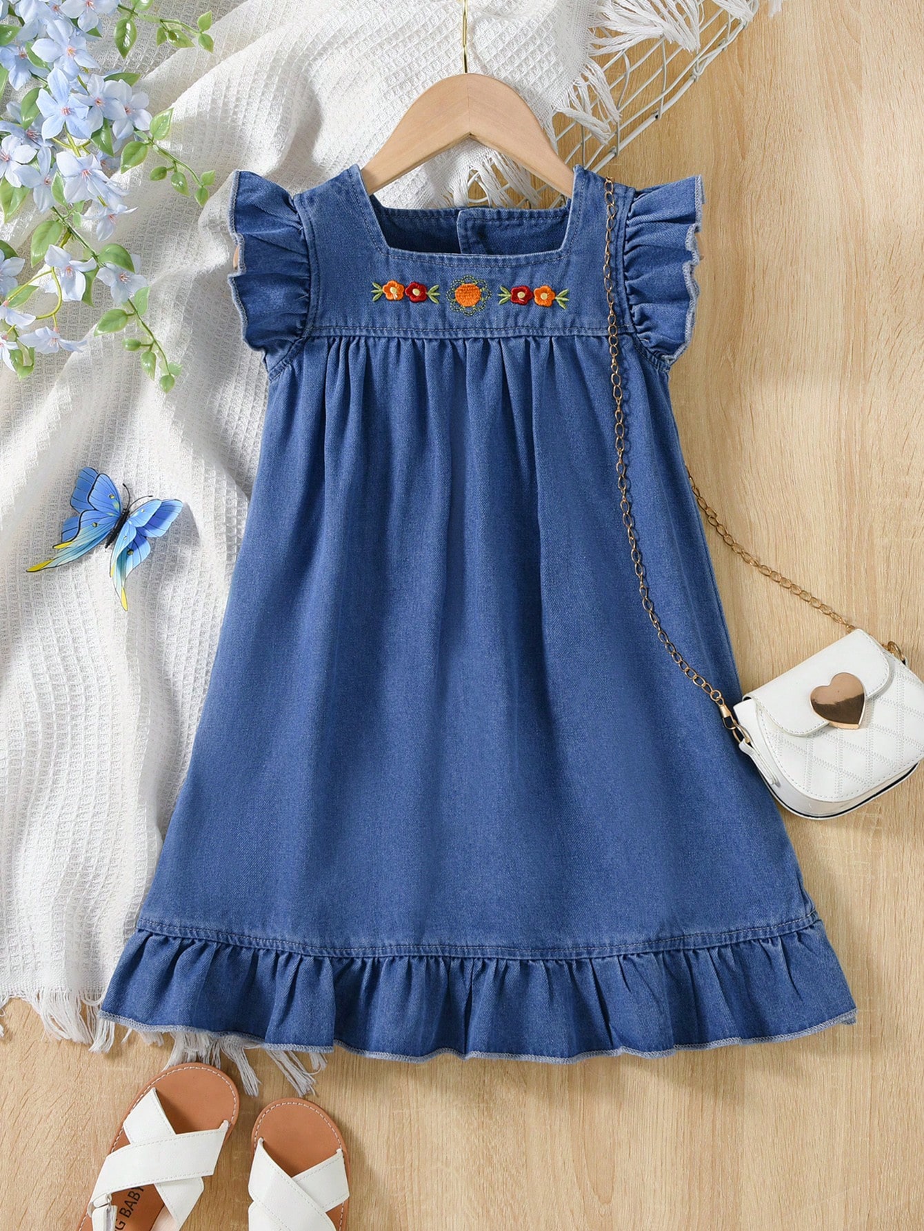 Young Girls Denim Dresses