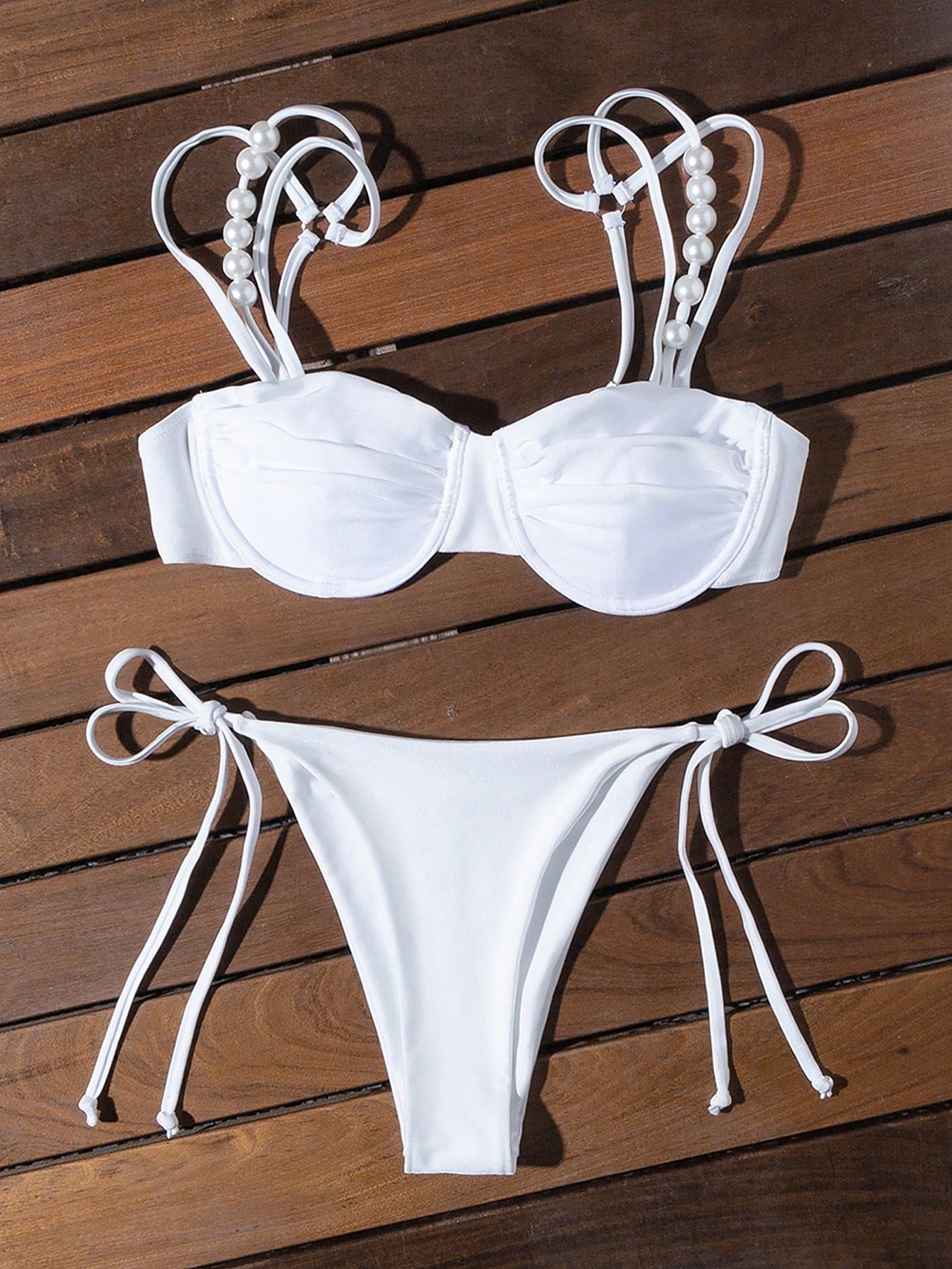 In White Women Bikini Sets