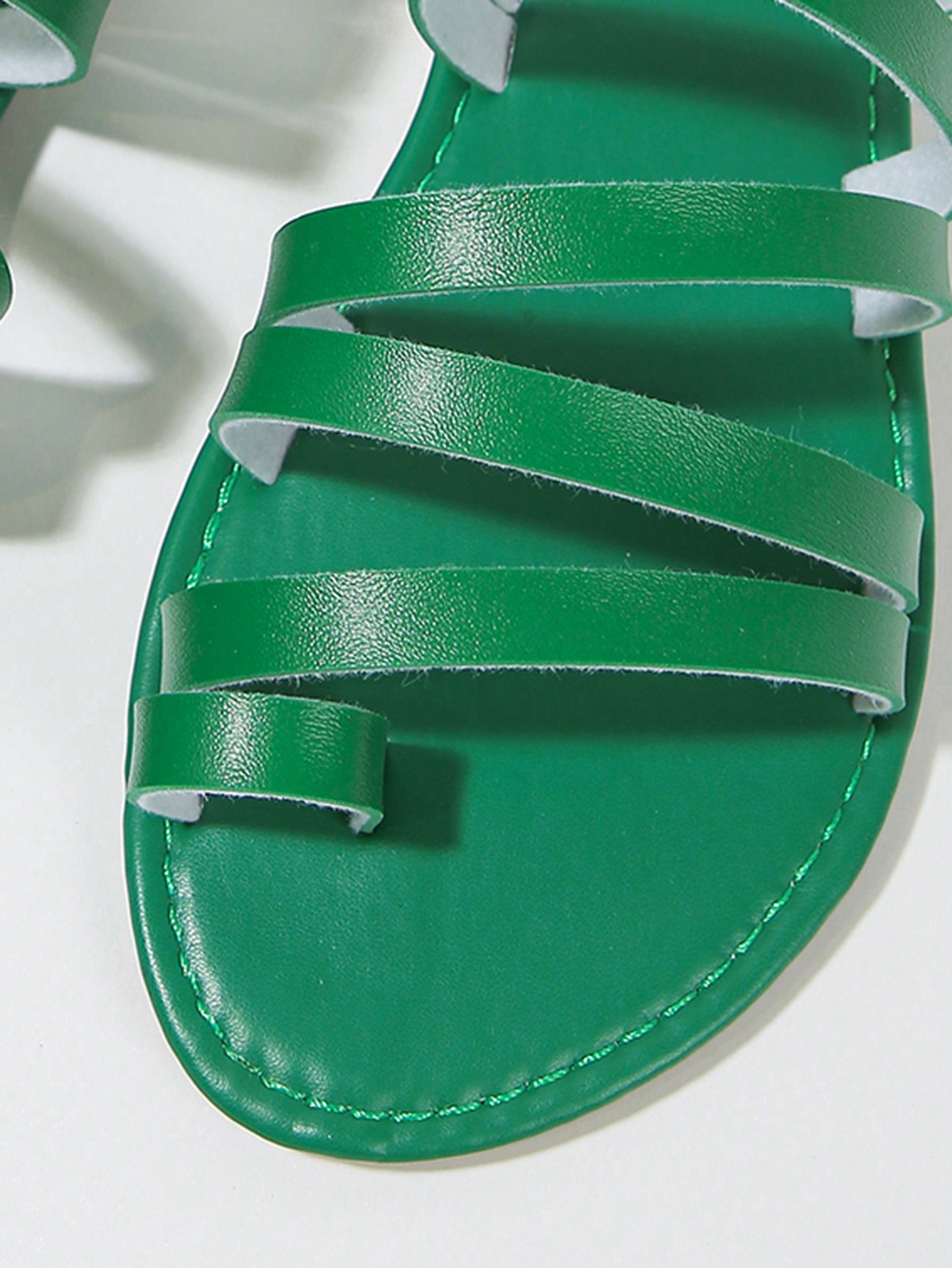 In Green Women Flat Sandals