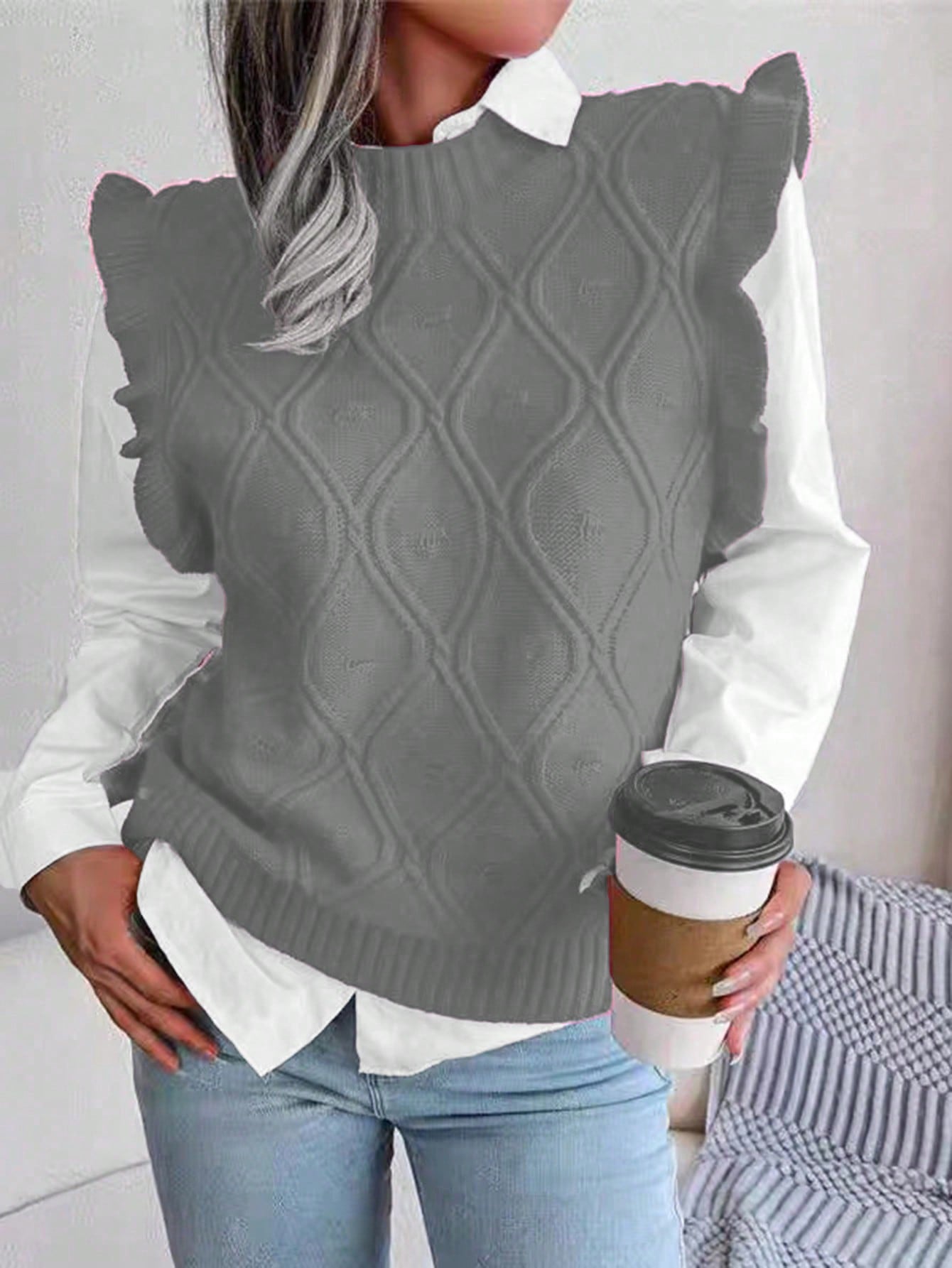 In Casual Plus Size Sweater Vests