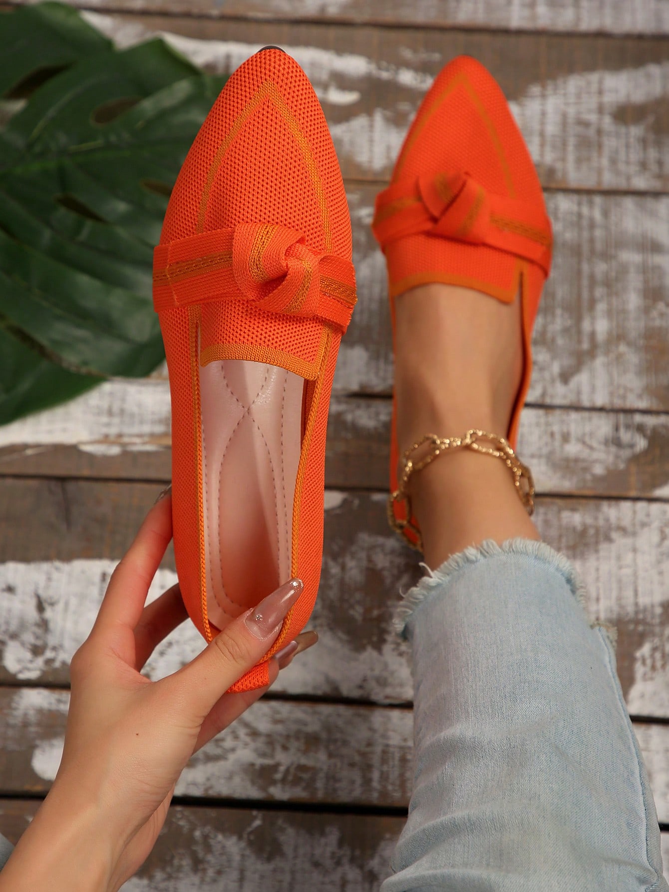 In Orange Women Flats