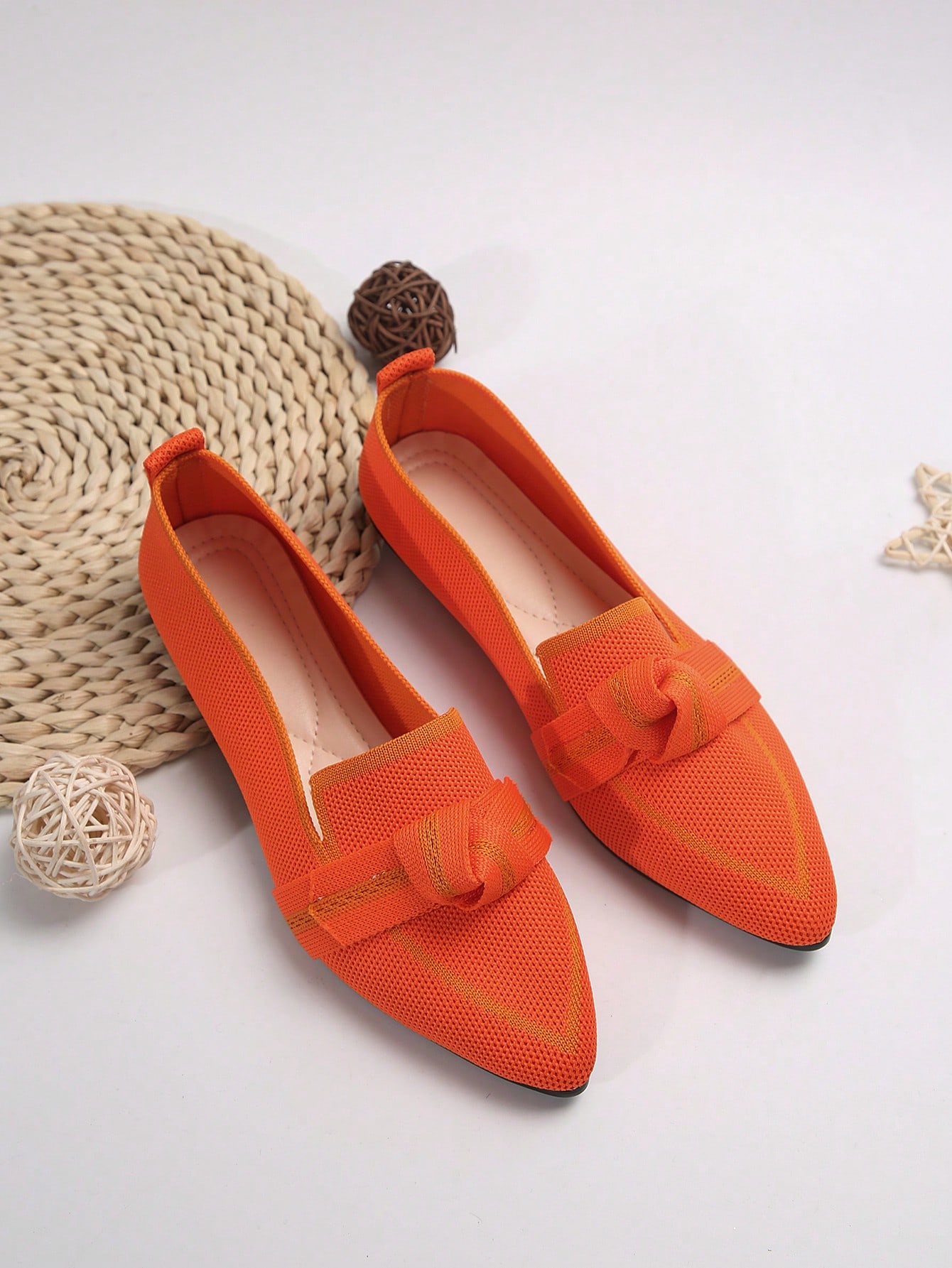 In Orange Women Flats