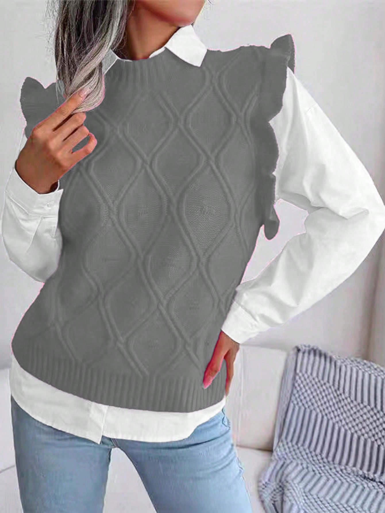 In Casual Plus Size Sweater Vests