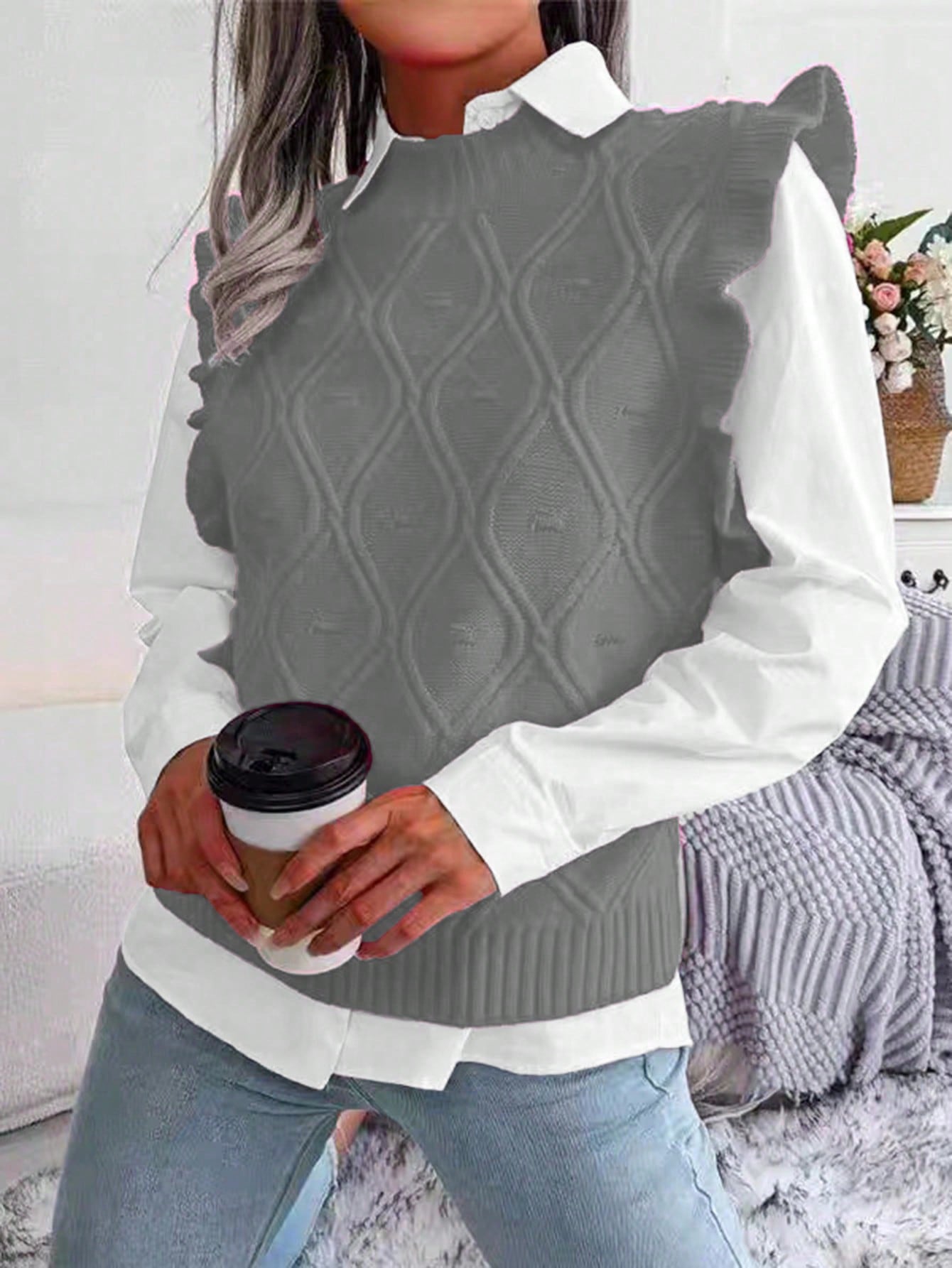 In Casual Plus Size Sweater Vests