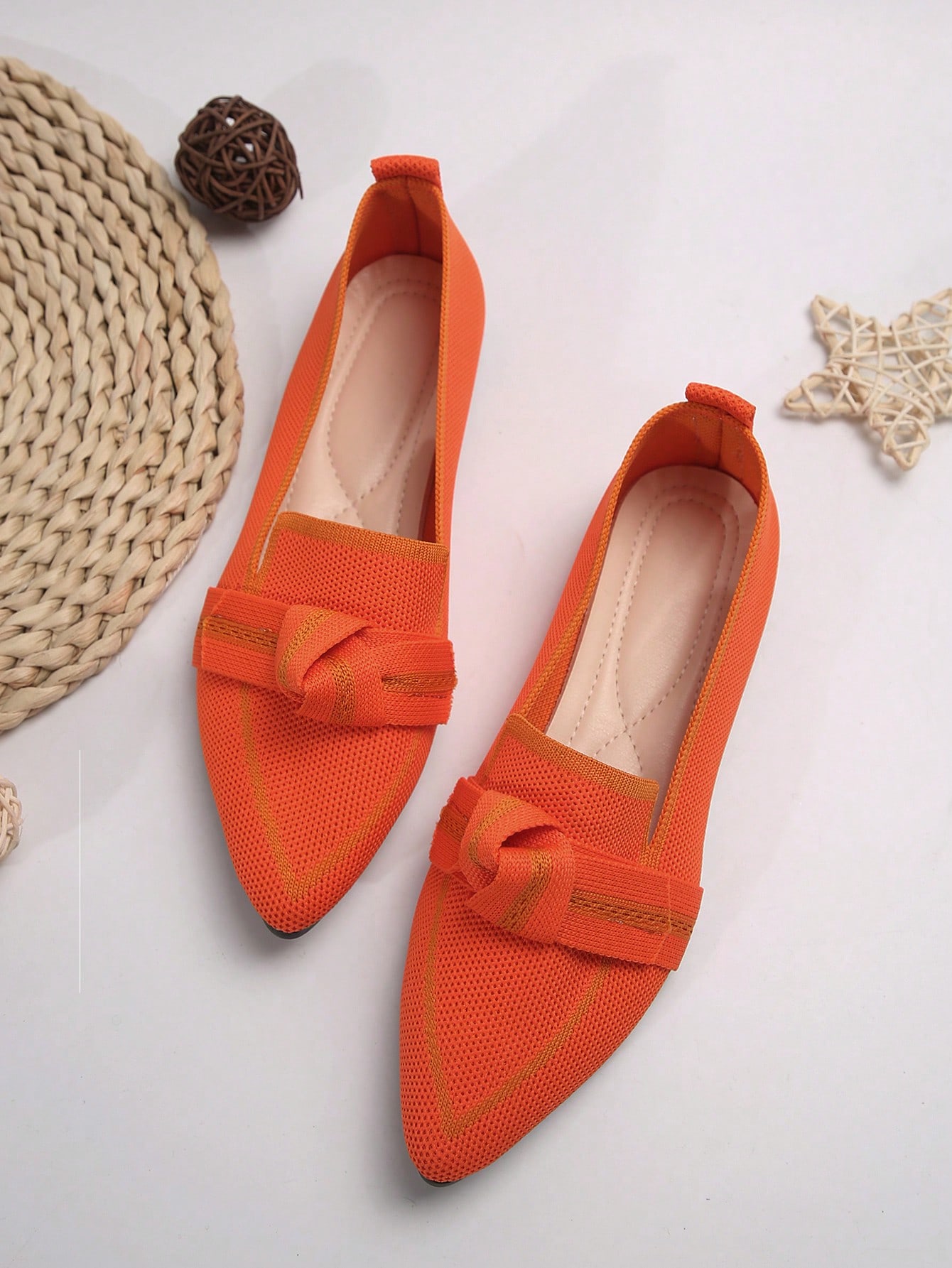 In Orange Women Flats