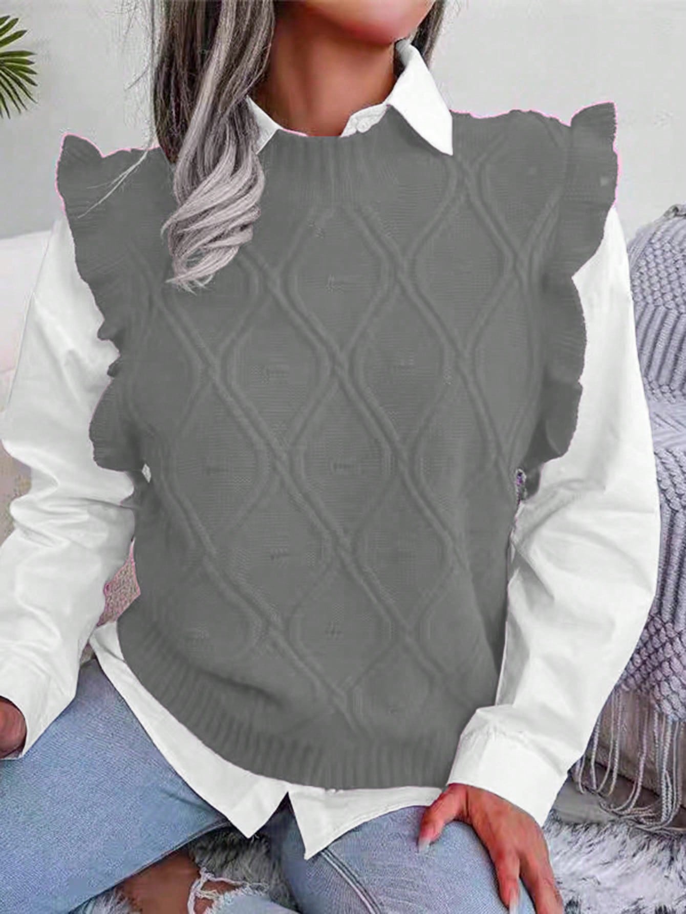 In Casual Plus Size Sweater Vests