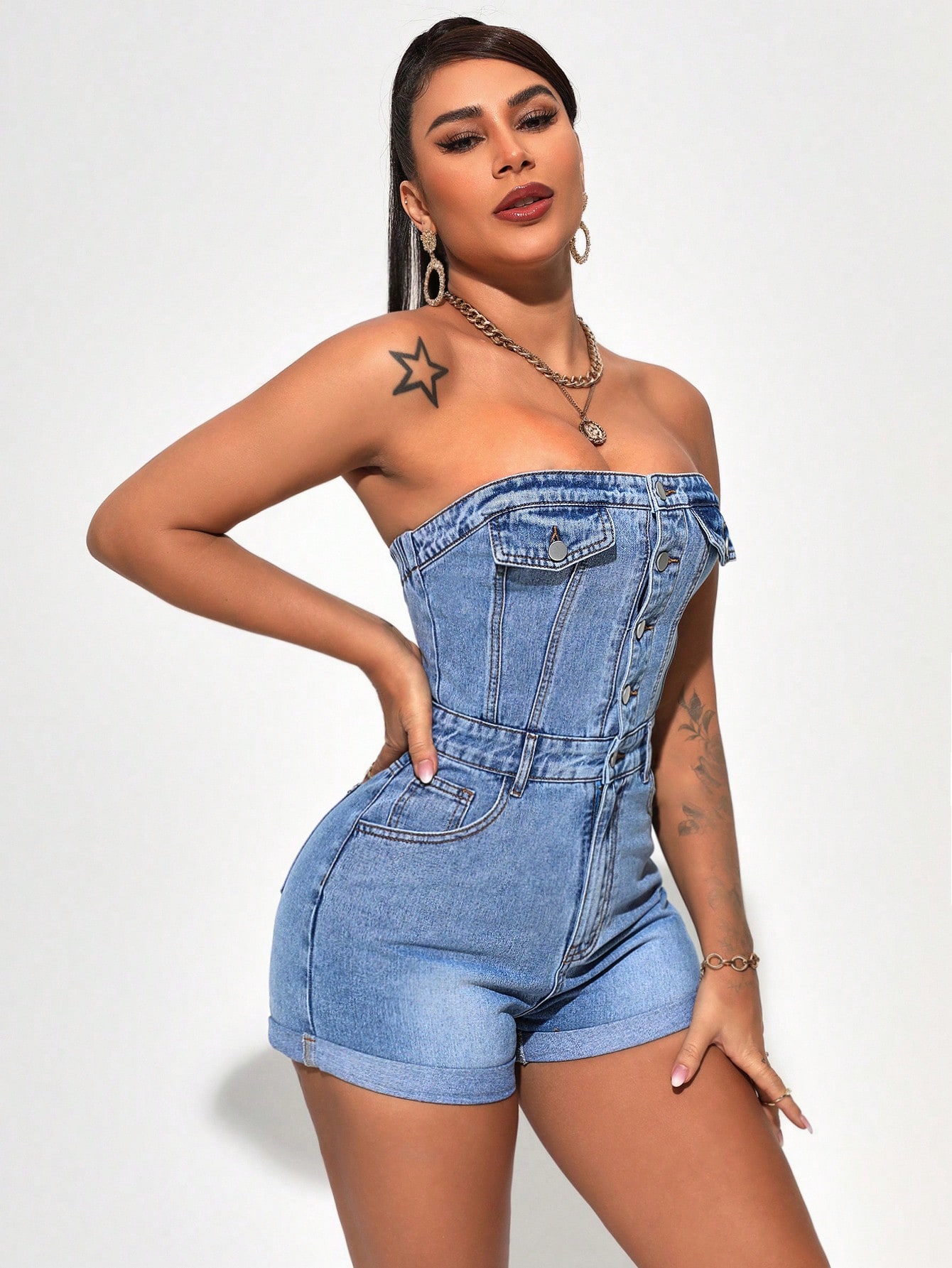 Women Denim Overalls & Jumpsuits