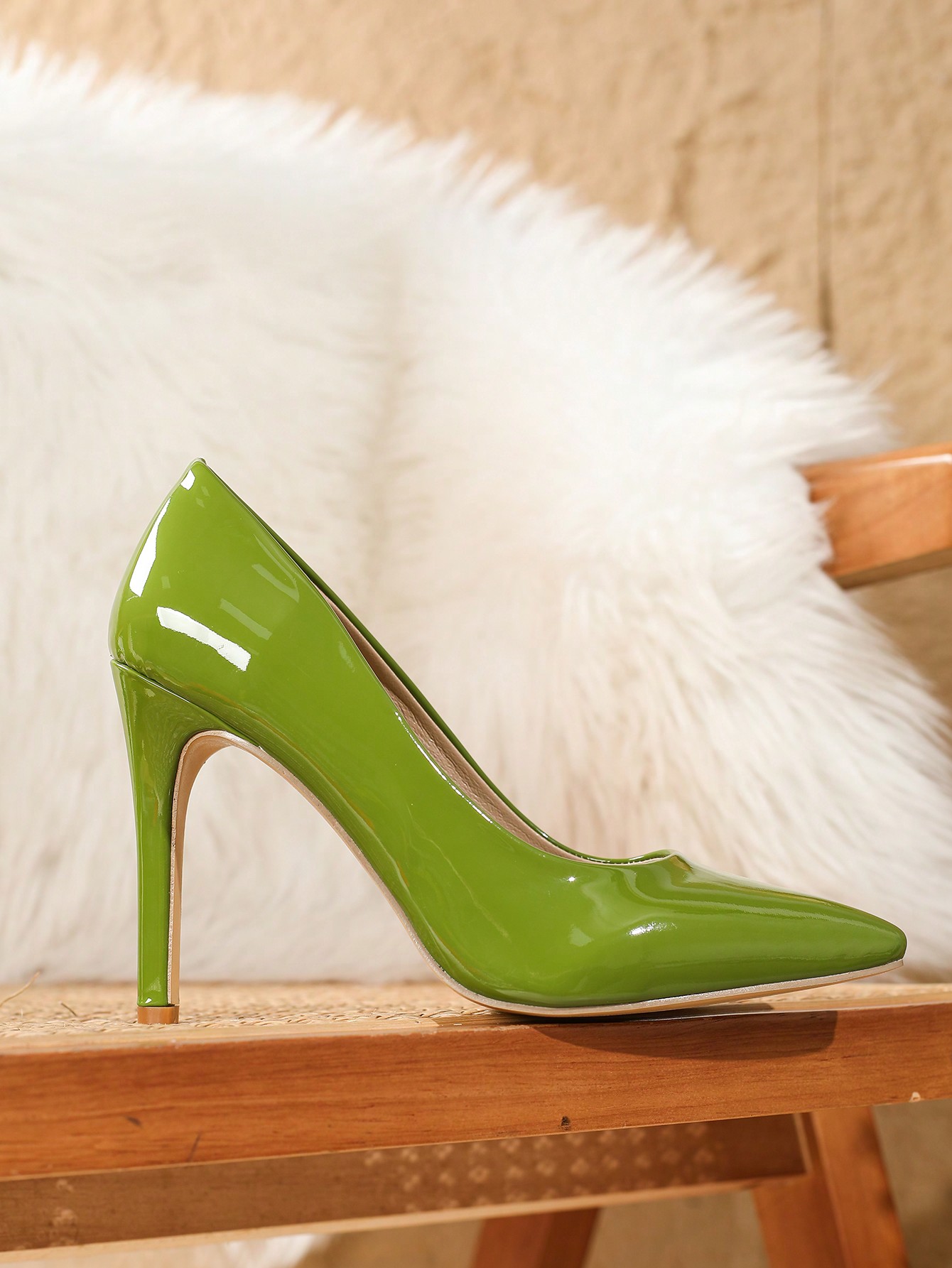 In Olive Green Women Shoes