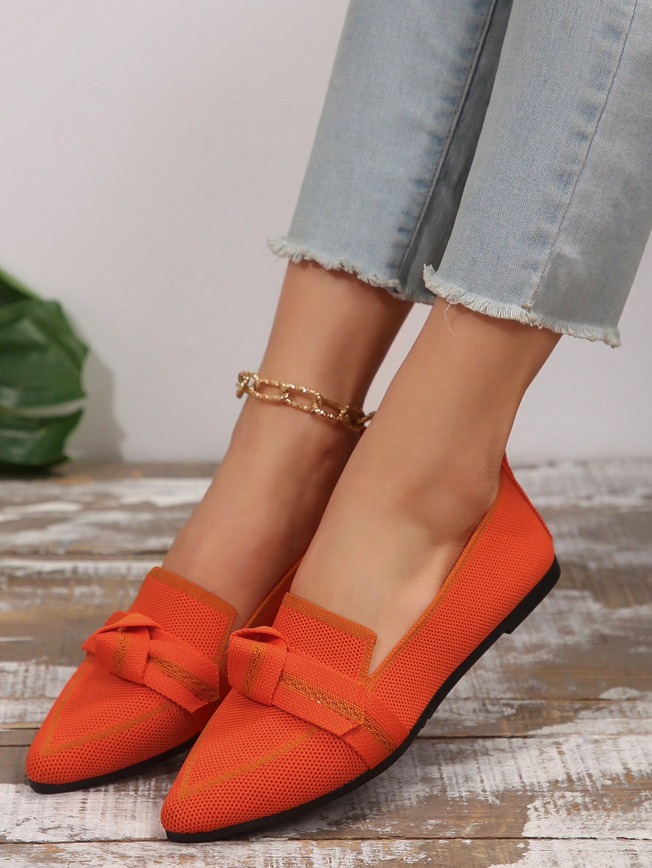 In Orange Women Flats