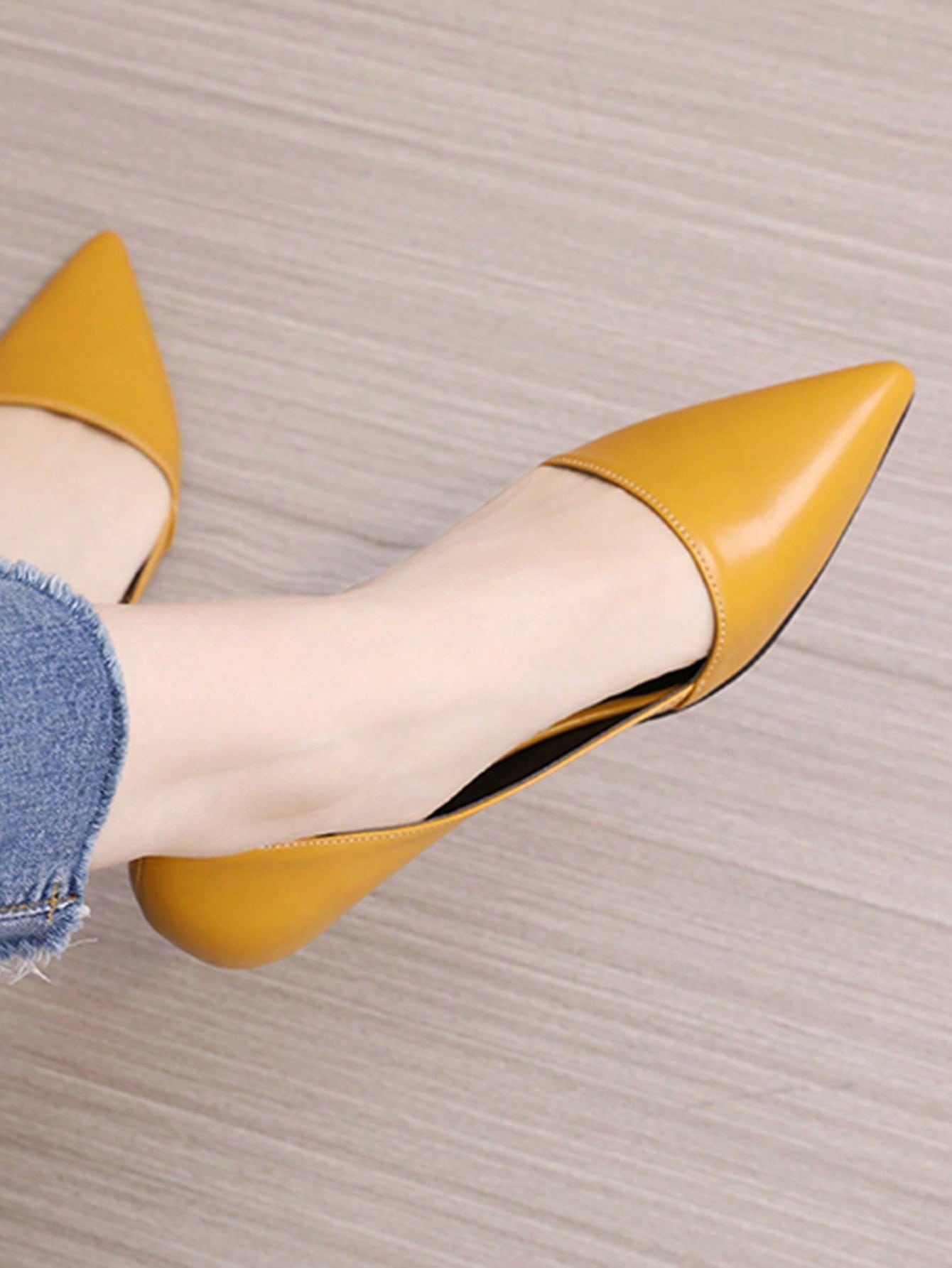 In Mustard Yellow Women Shoes