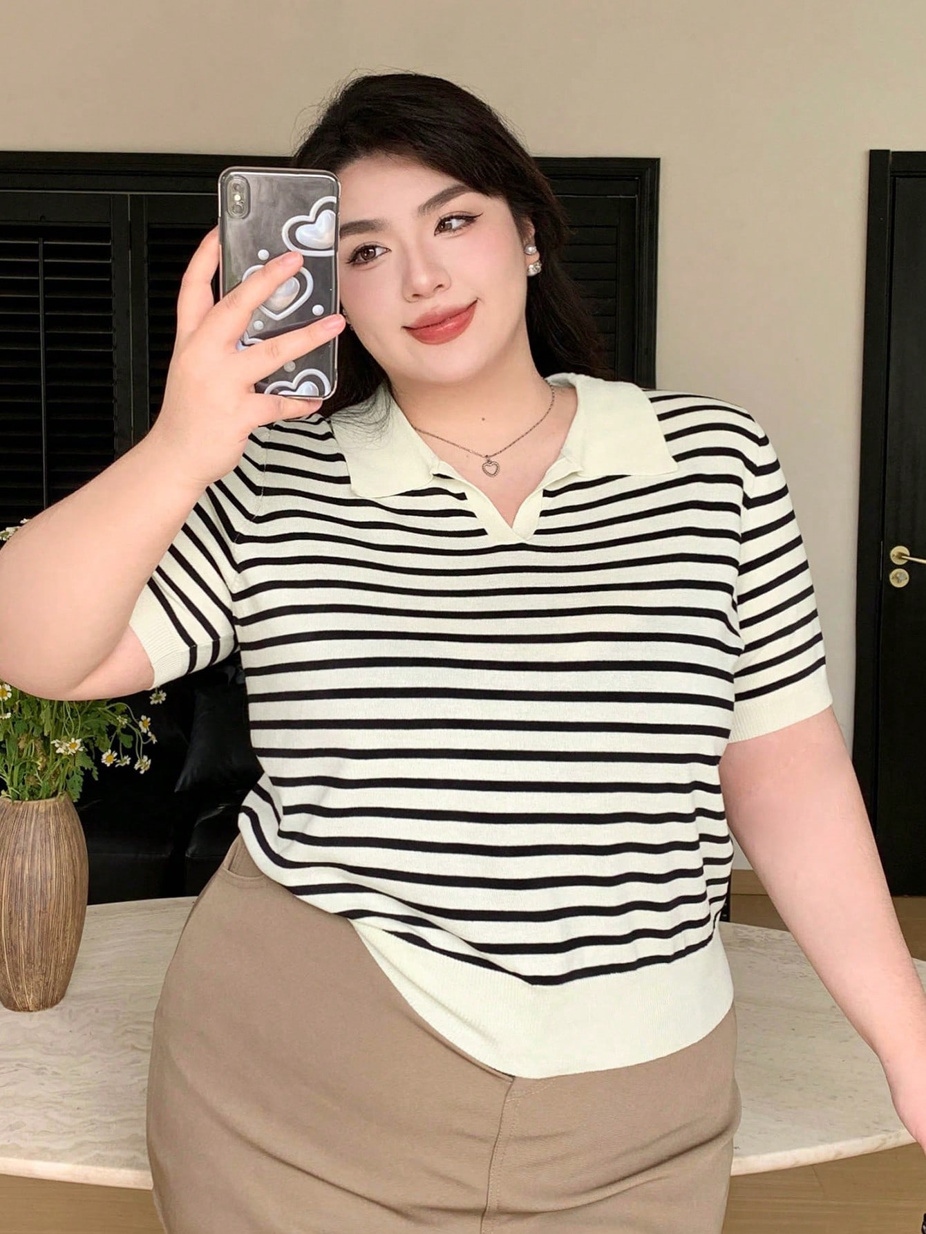 In Casual Plus Size Knit Tops