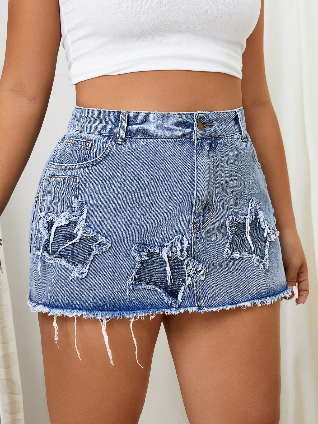 Plus Size Denim Skirts