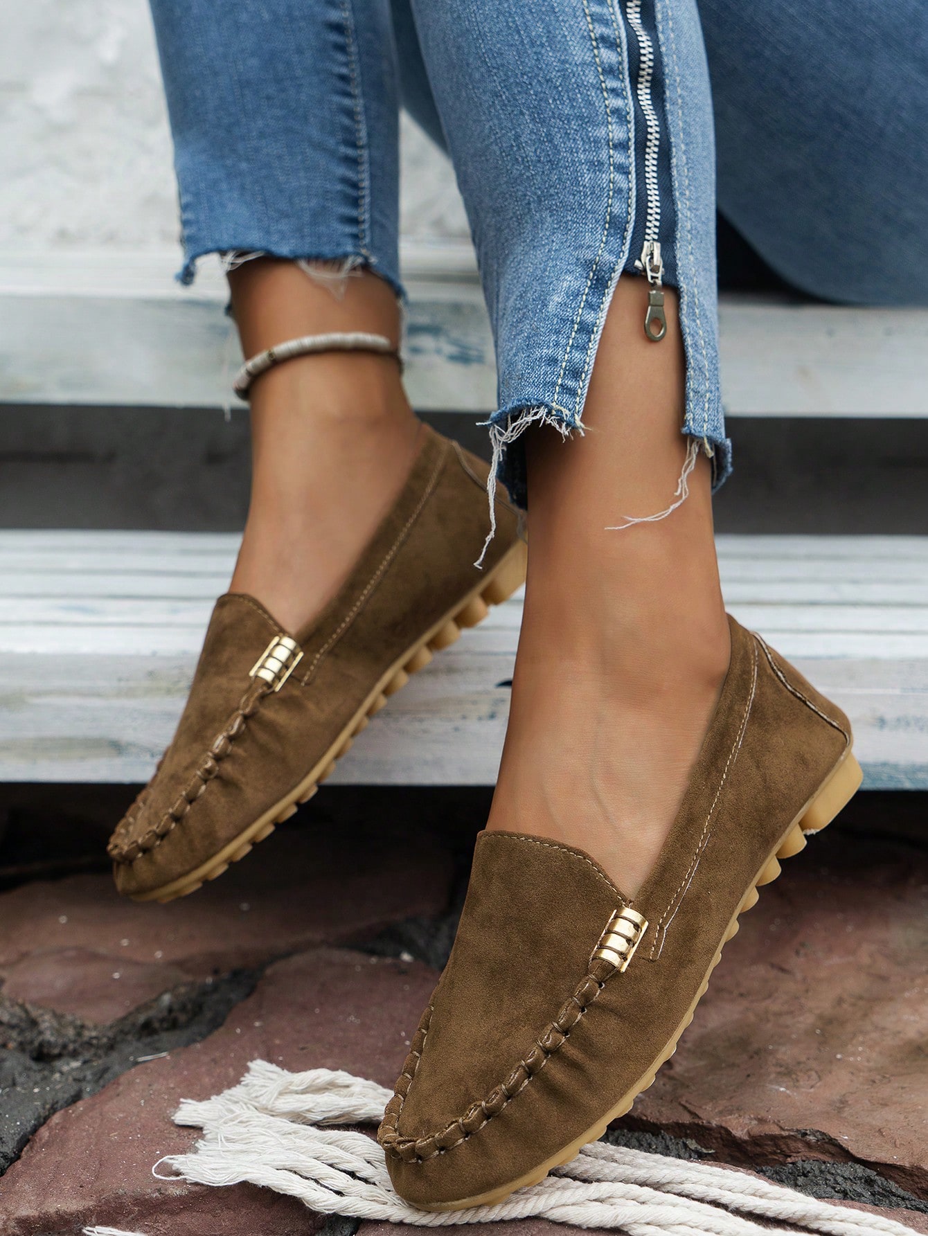 In Brown Women Flats