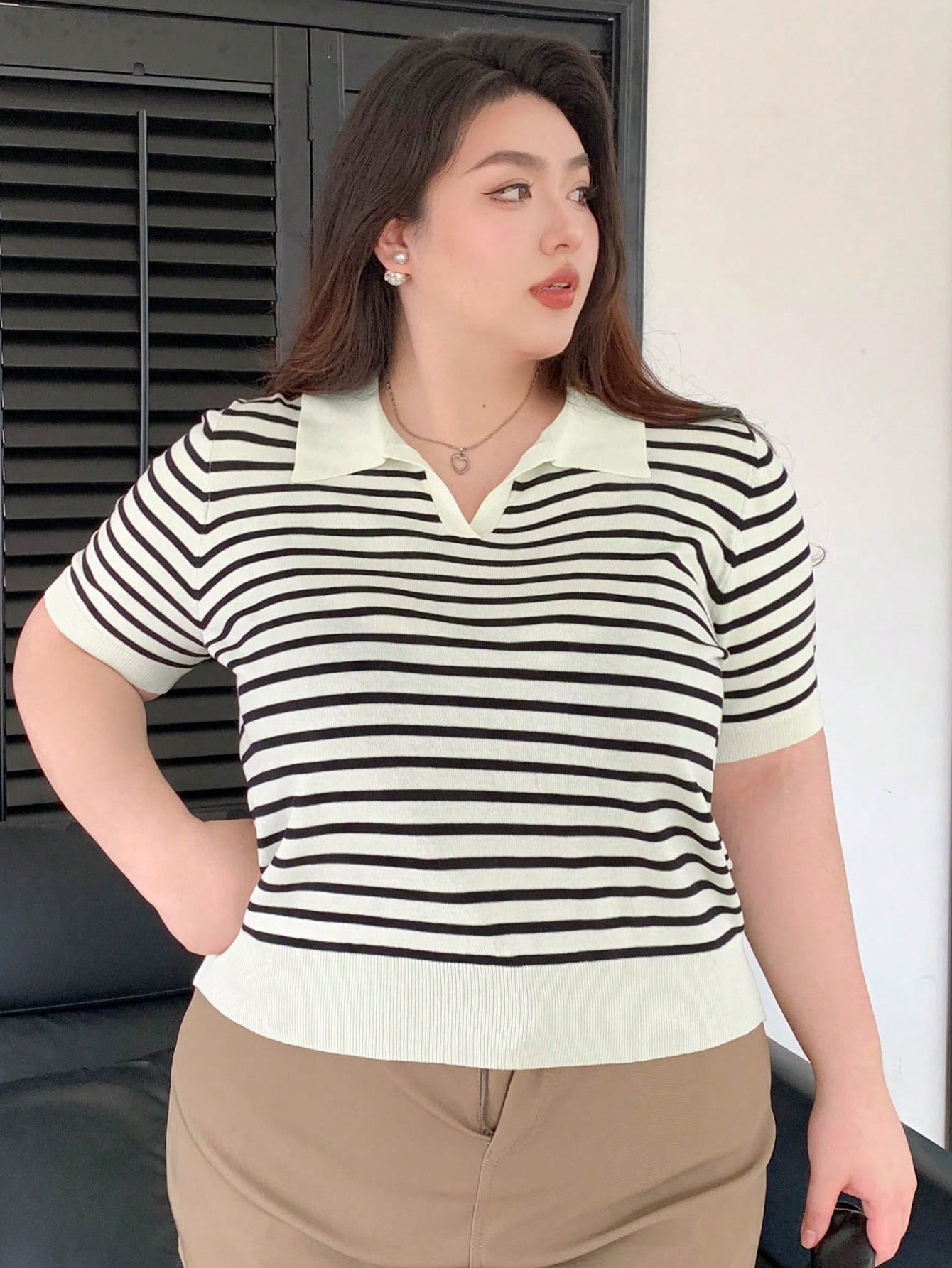 In Casual Plus Size Knit Tops