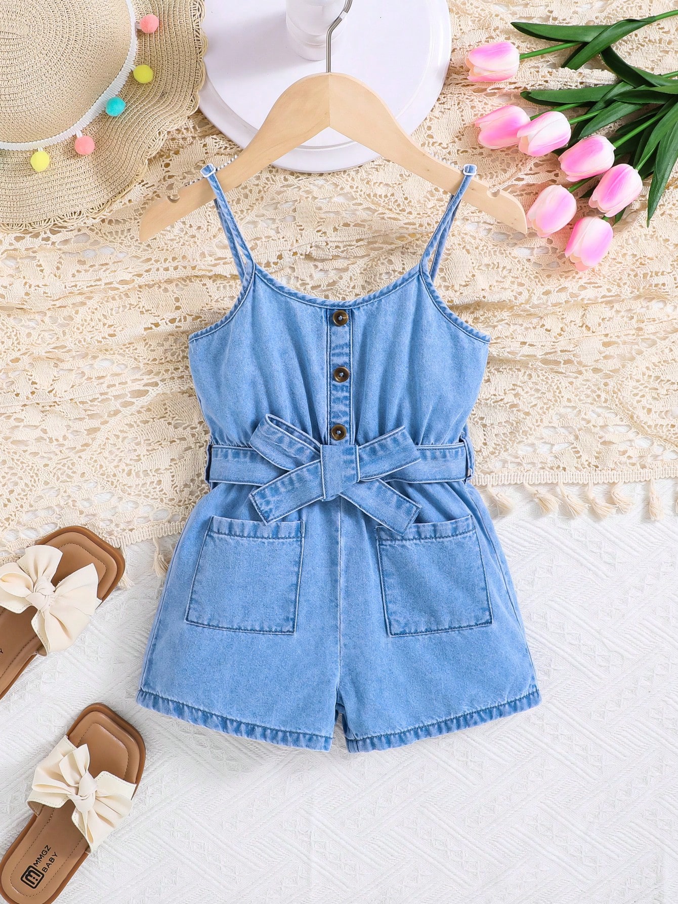 Young Girls Denim Overalls & Jumpsuits