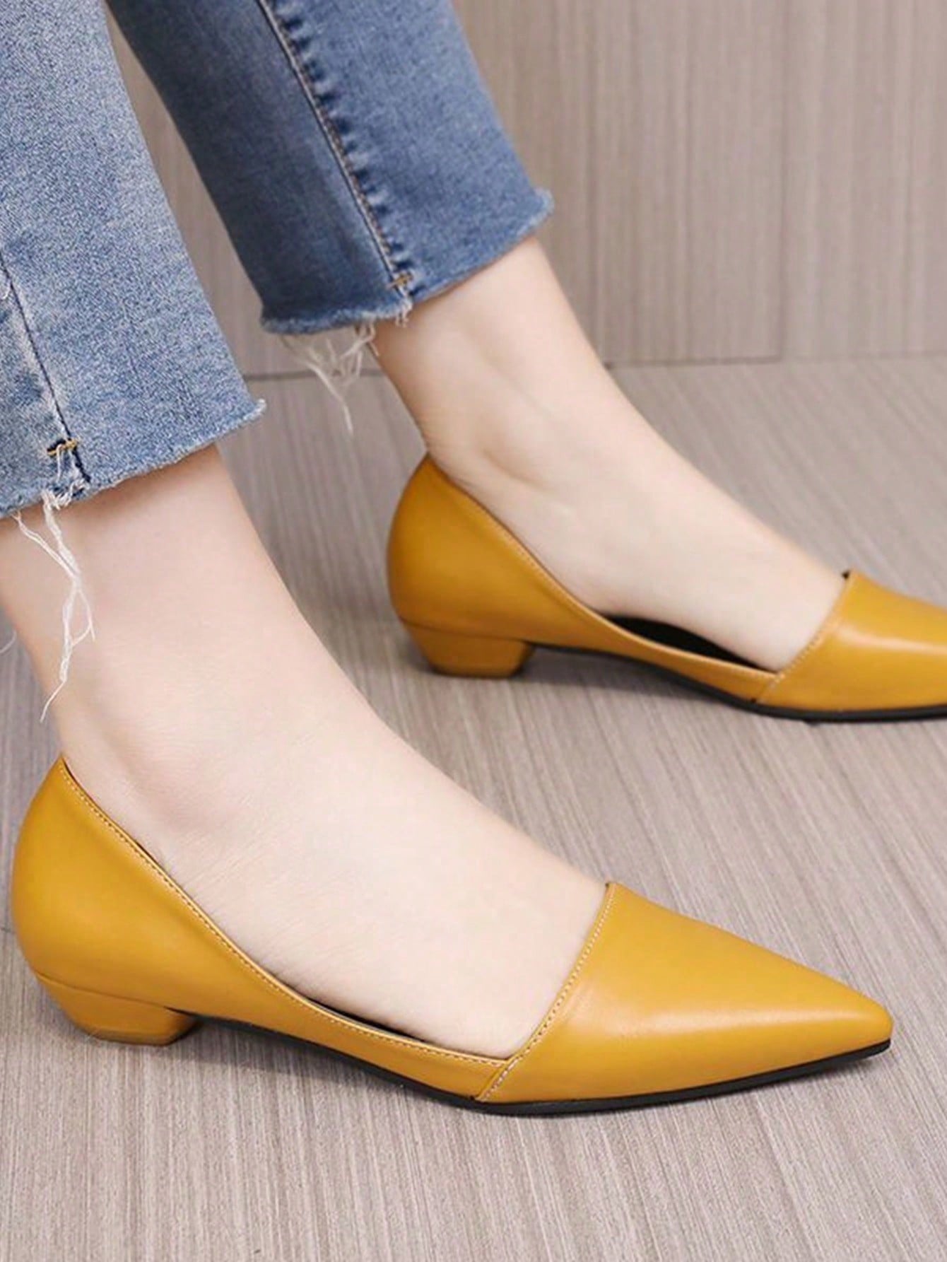 In Mustard Yellow Women Shoes