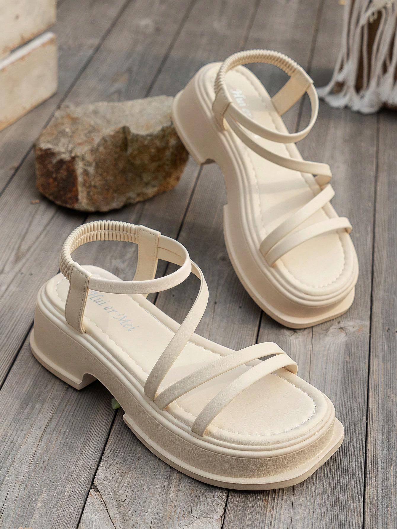 In Beige Women Platforms & Wedge Sandals