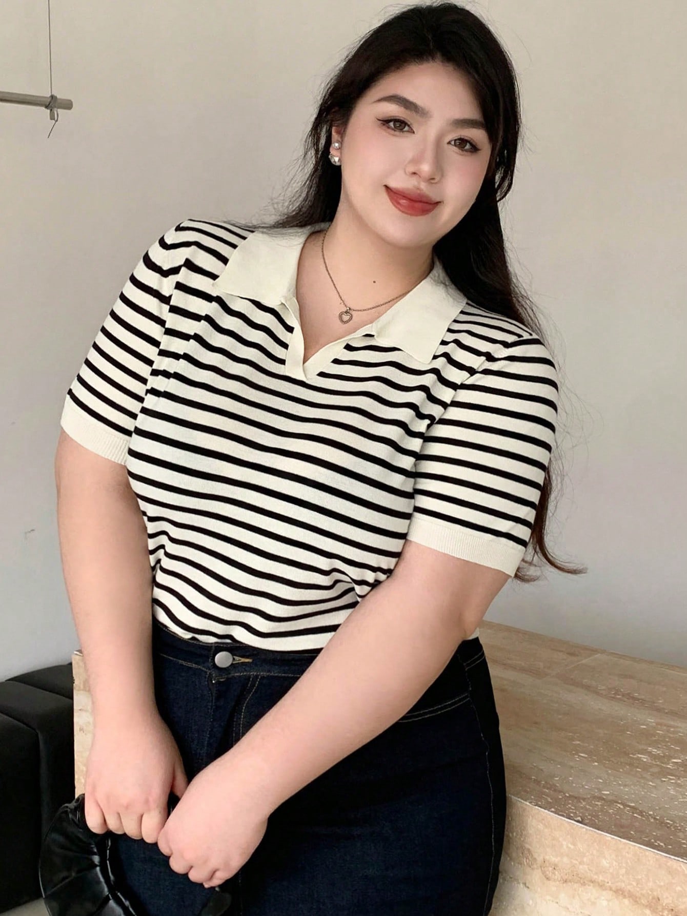 In Casual Plus Size Knit Tops