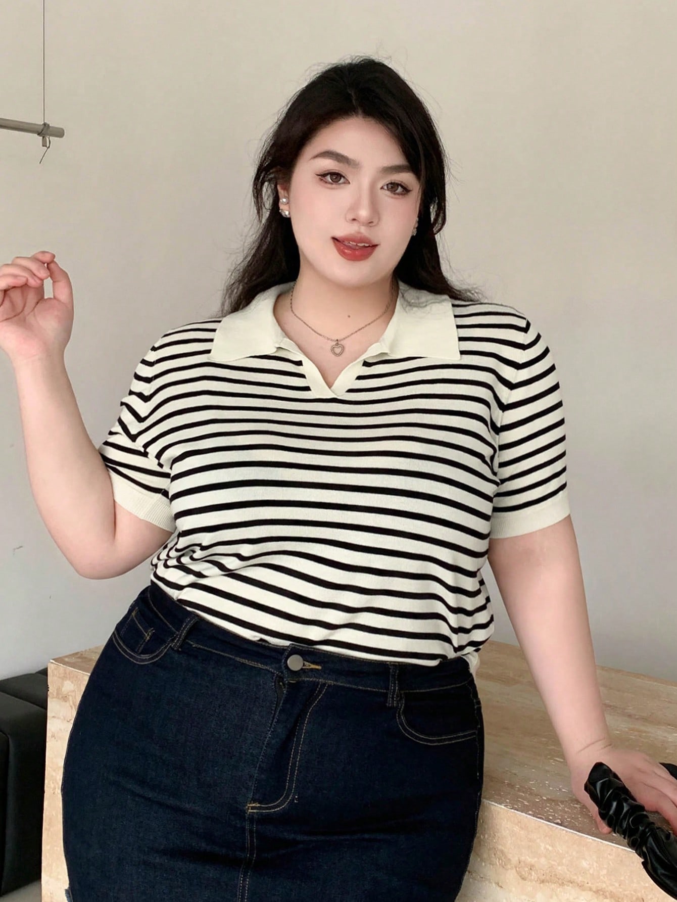 In Casual Plus Size Knit Tops