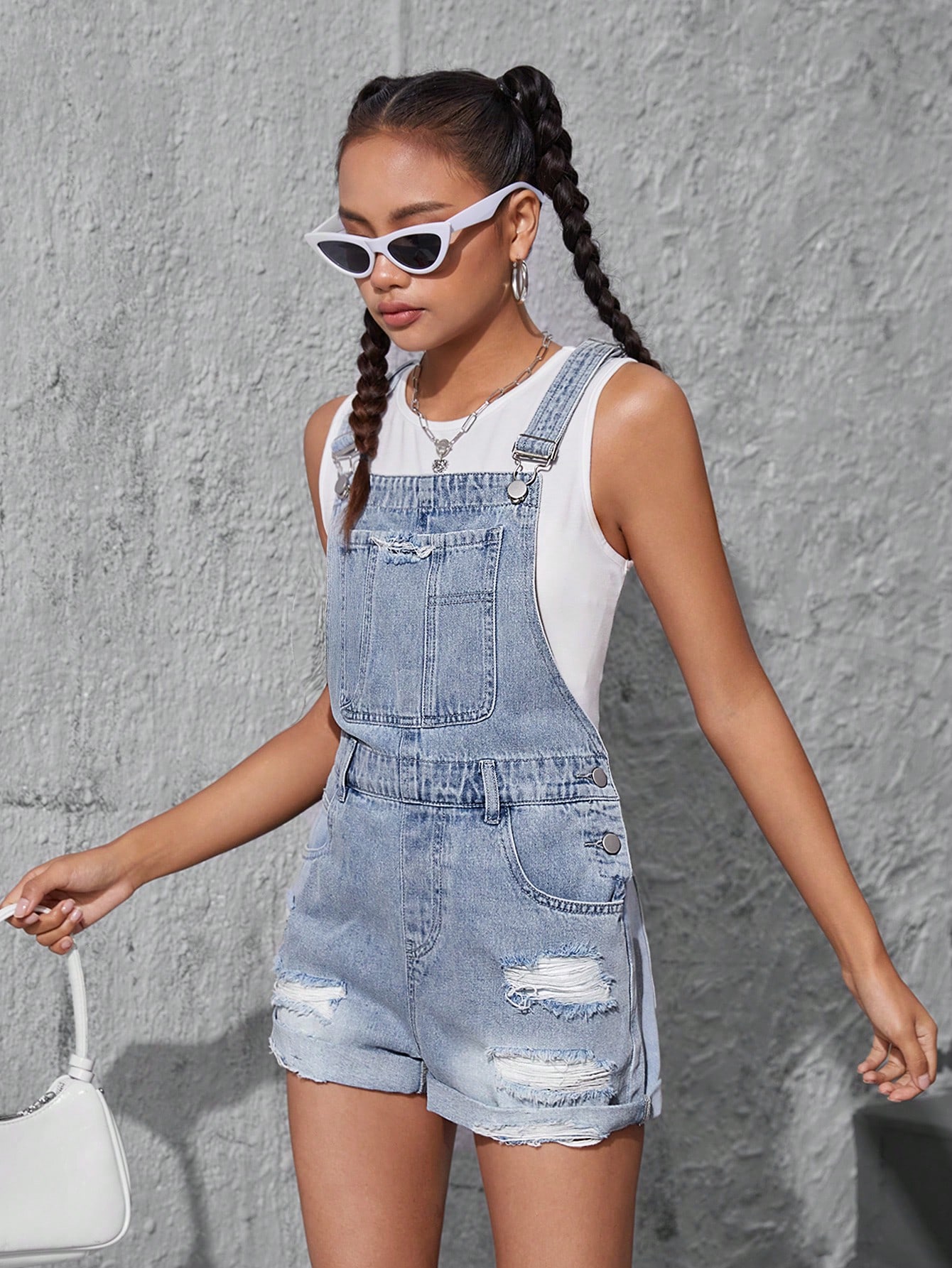 Teen Girls Denim Overalls & Jumpsuits