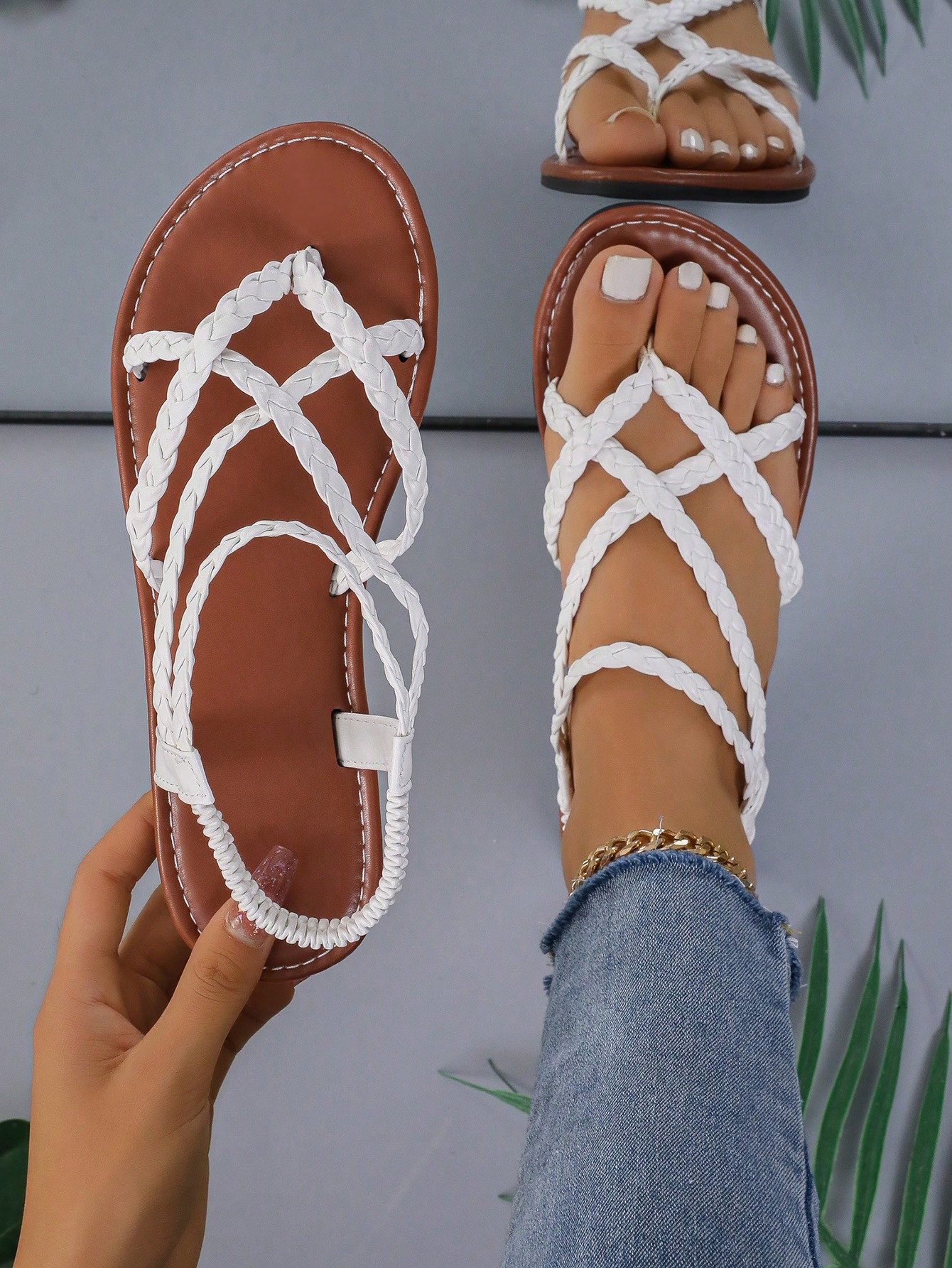 In White Women Flat Sandals