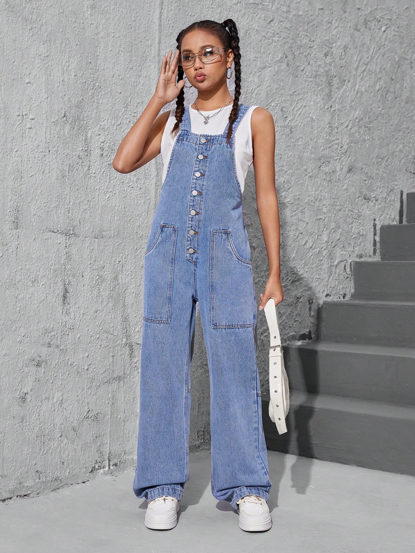 Teen Girls Denim Overalls & Jumpsuits