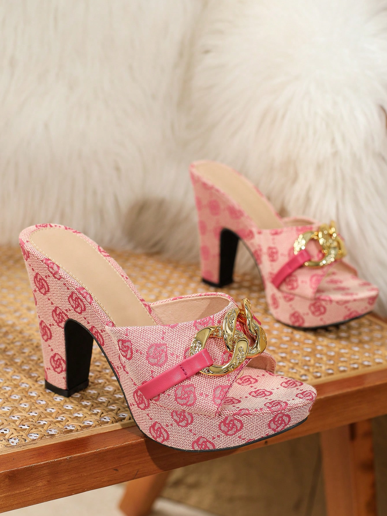 In Pink Women Heeled Sandals